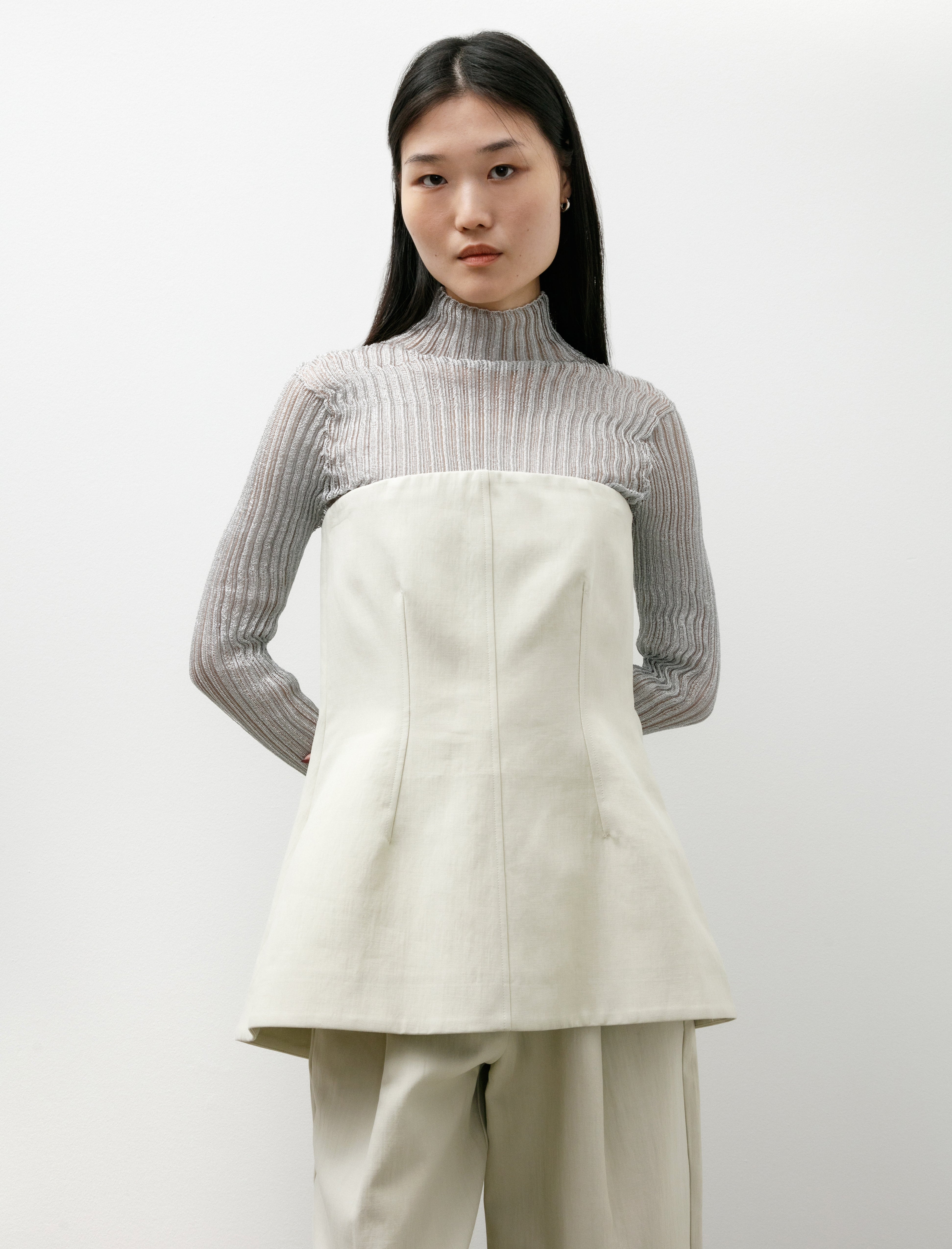 Studio Nicholson Arles Corset Top Dove