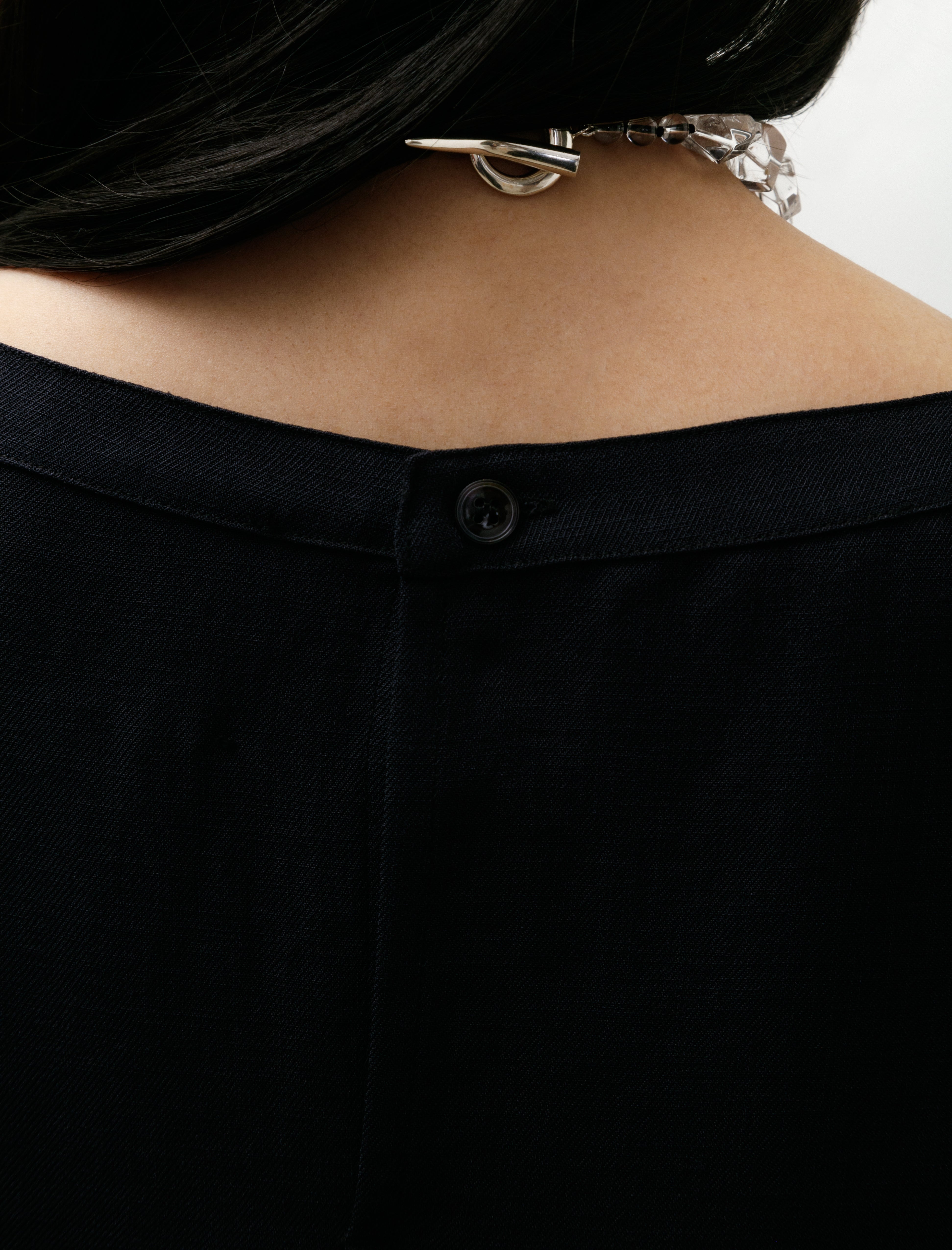 Studio Nicholson Lory Boat Neck Top Darkest Navy