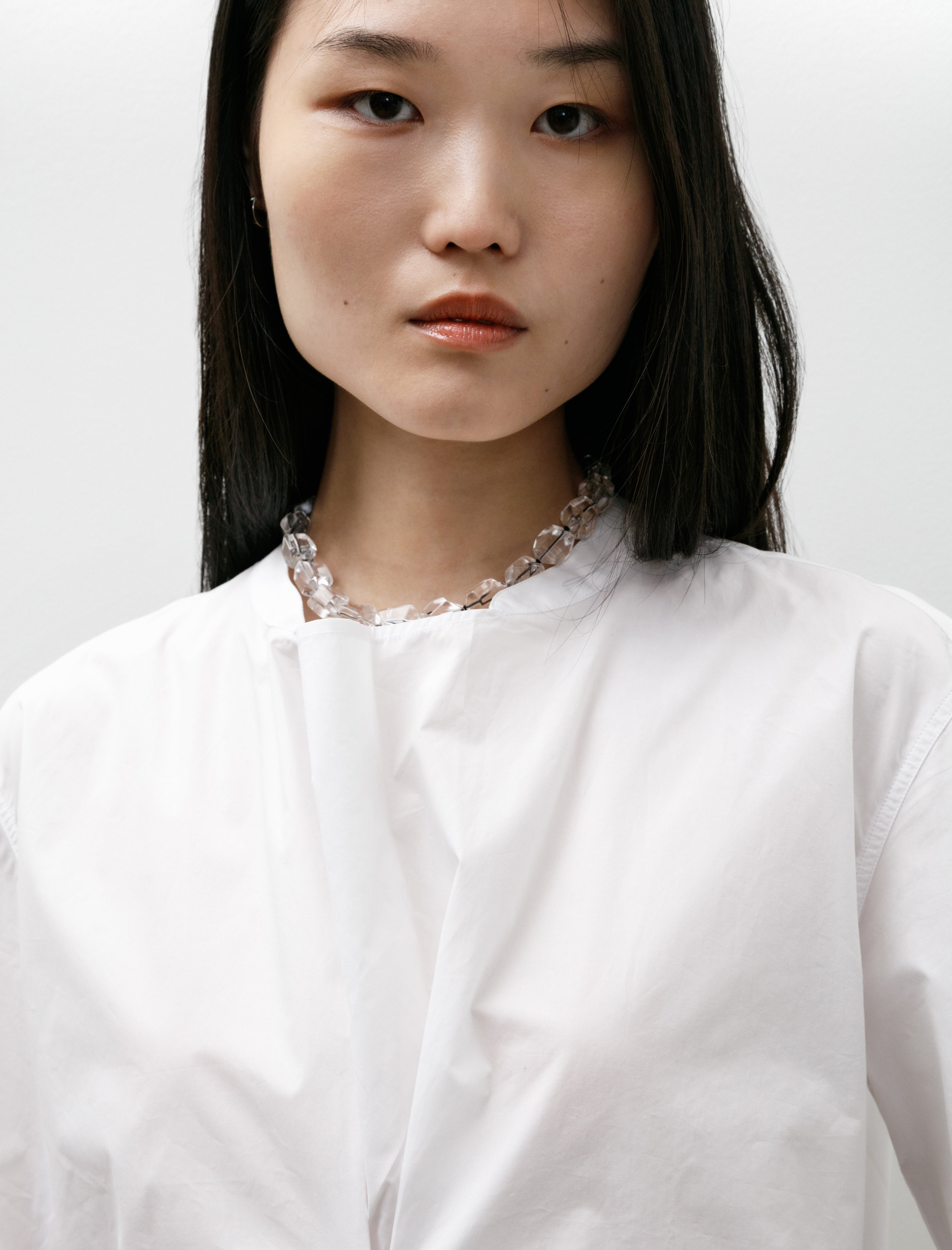 Studio Nicholson Pampa Inverted Pleat Top Washed Poplin White