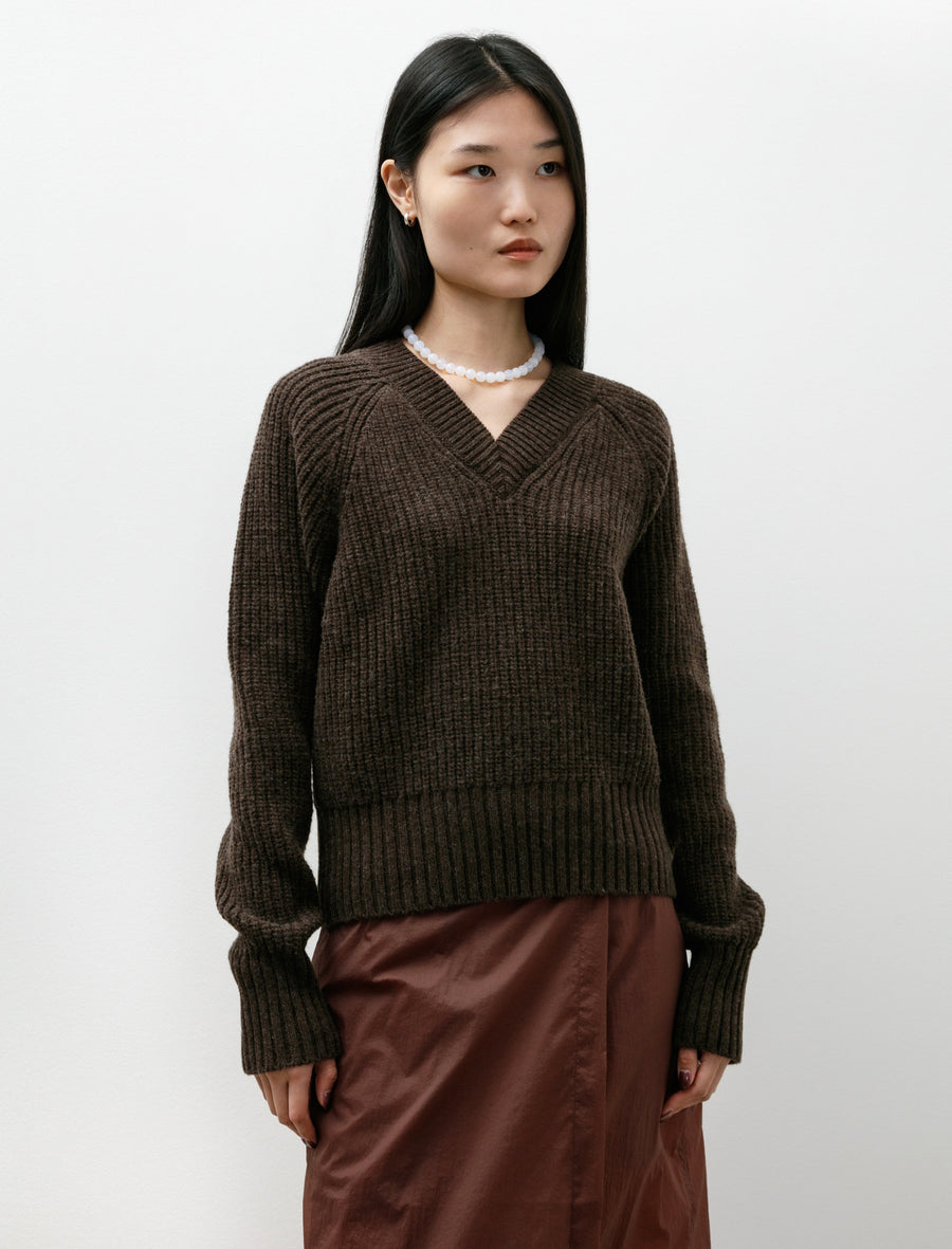 Plaza V-Neck Dark Brown - Image 1