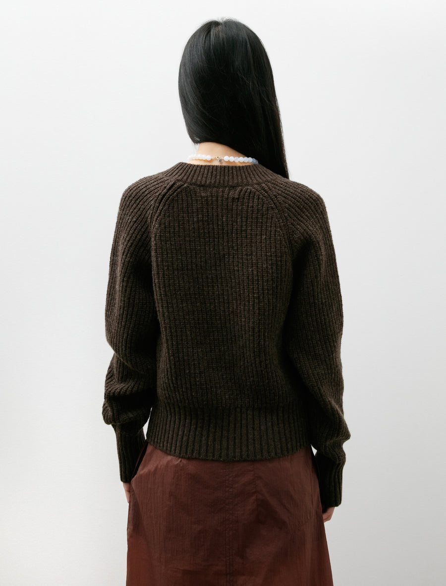 Plaza V-Neck Dark Brown - Image 4