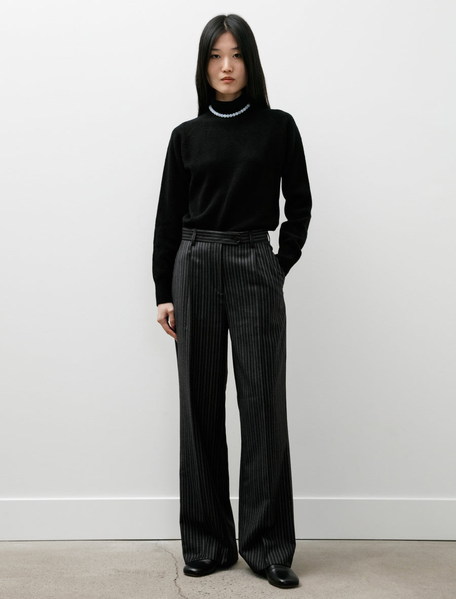 Primary Trousers Anthracite Multi Stripe Wool - Image 1