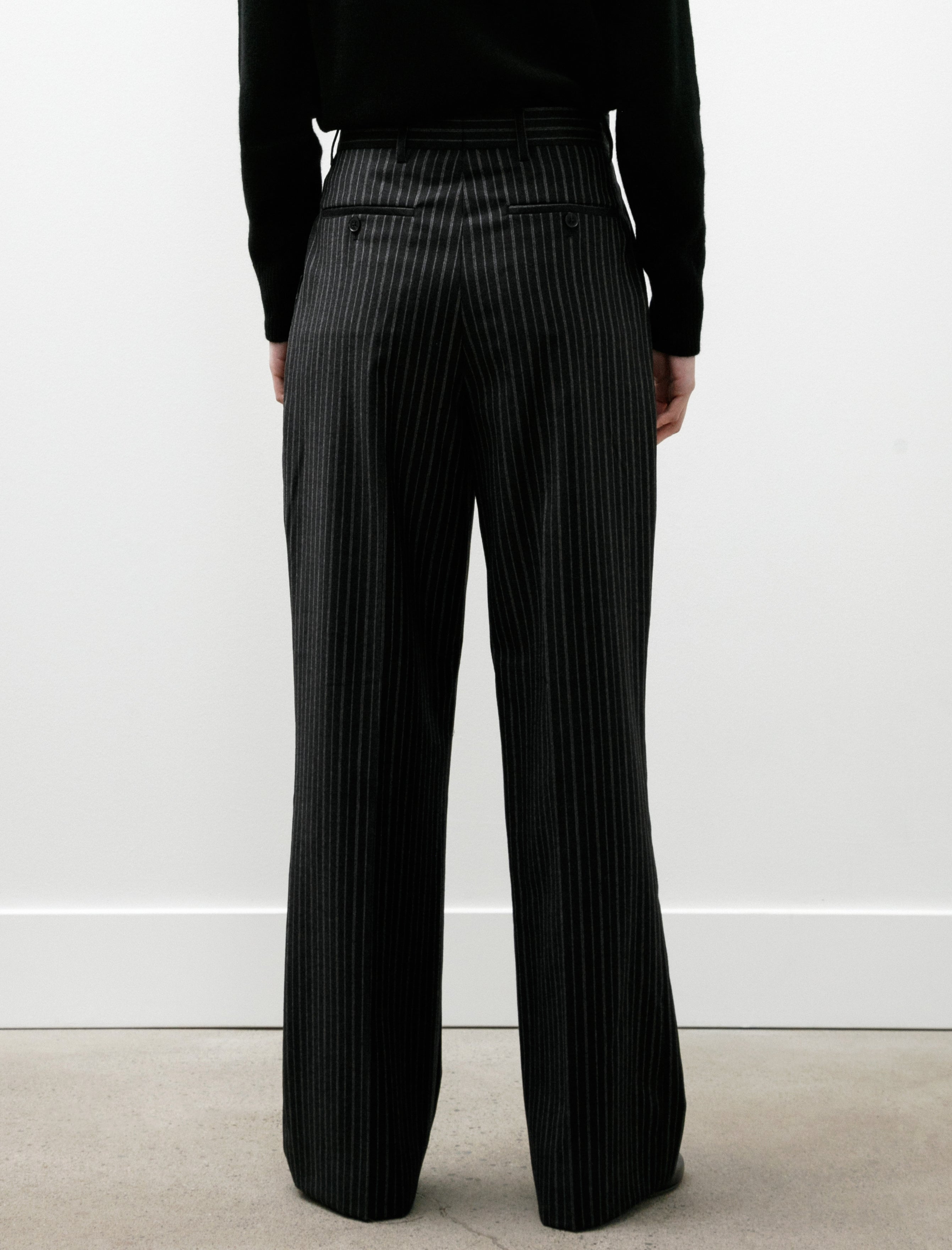 mfpen Primary Trousers Anthracite Multi Stripe Wool