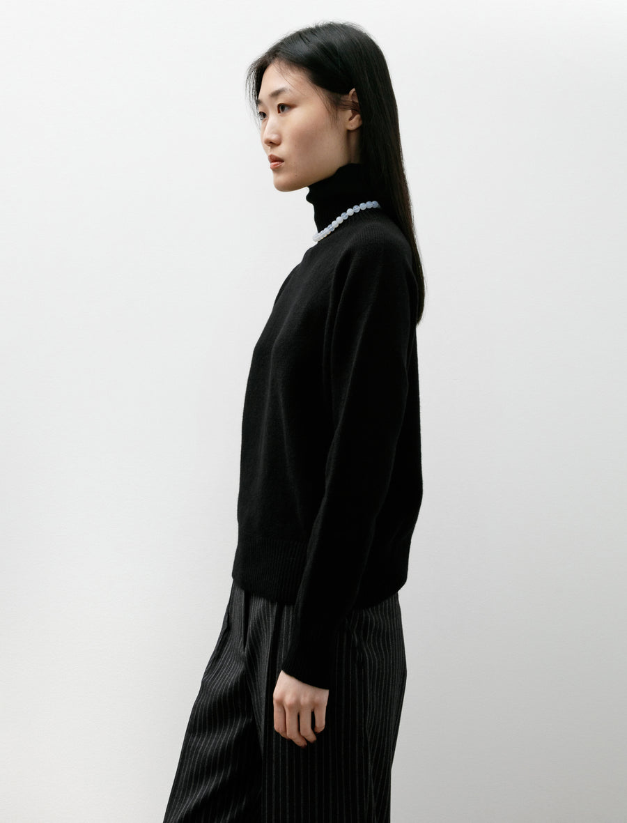 Funnel Neck Jumper Black - Image 3