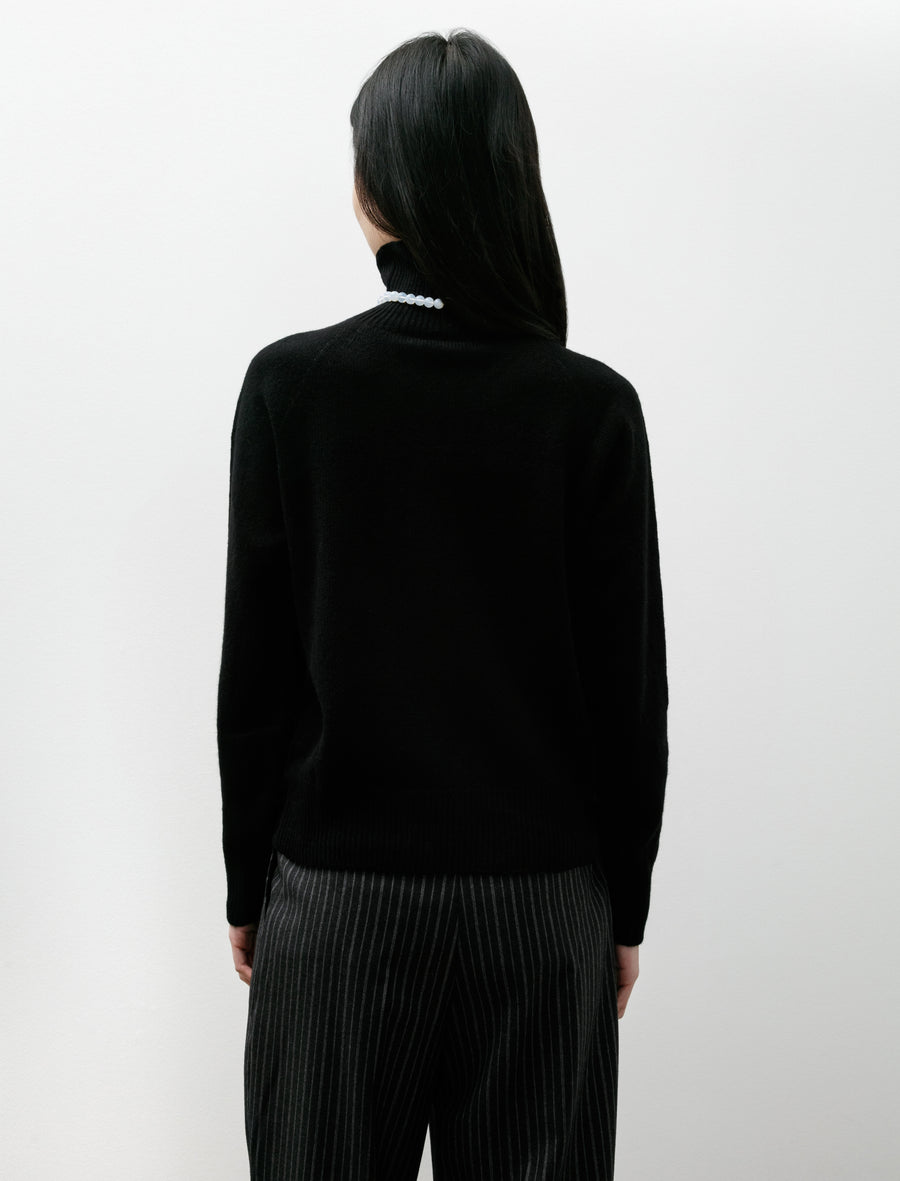 Funnel Neck Jumper Black - Image 4