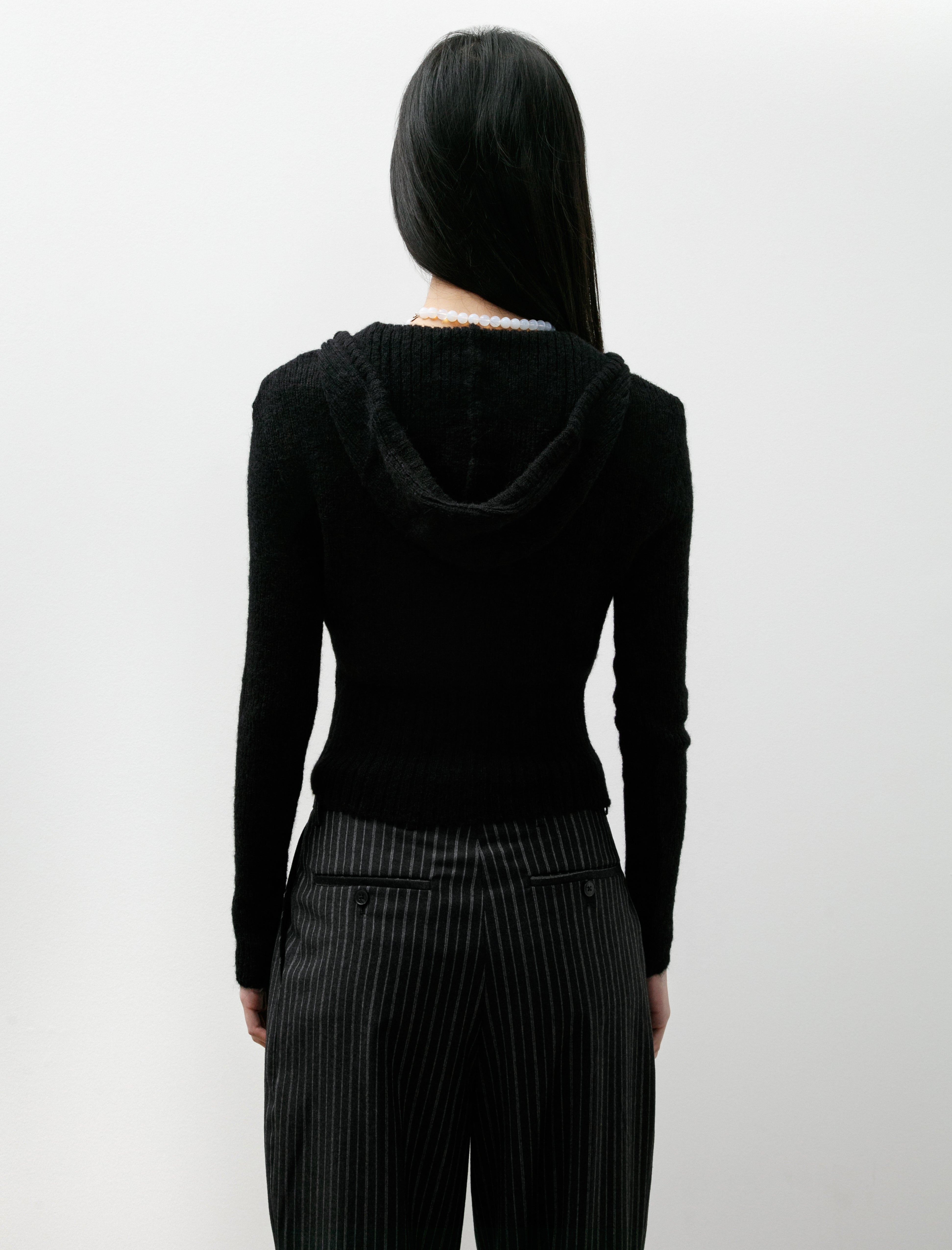 Our Legacy Compact Hood Black Fuzzy Alpaca