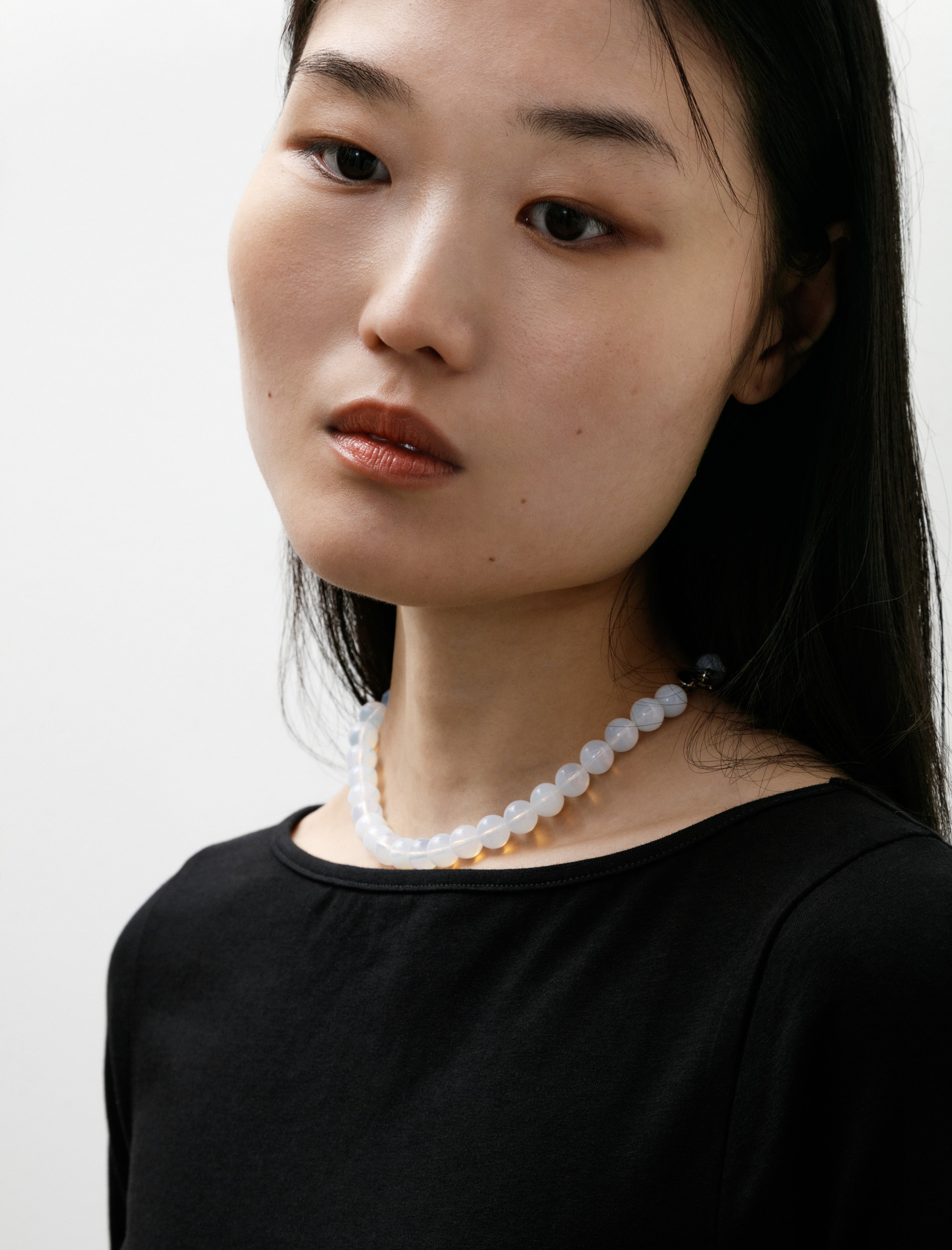 Sunspel Slack Neck LS Top Black