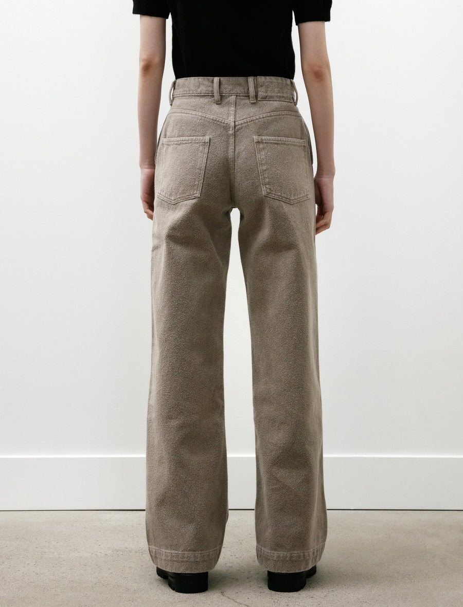 Womens Straight Cut Jeans Brushed Mudstone - Image 6