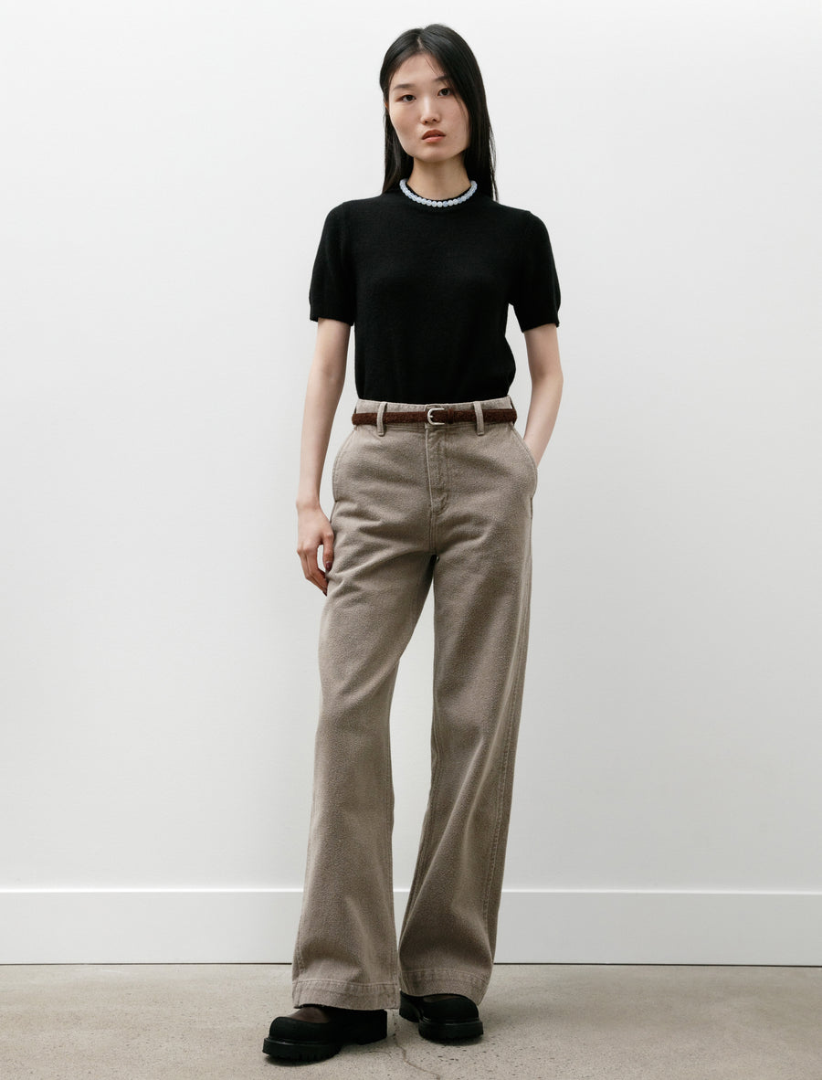 Womens Straight Cut Jeans Brushed Mudstone - Image 1