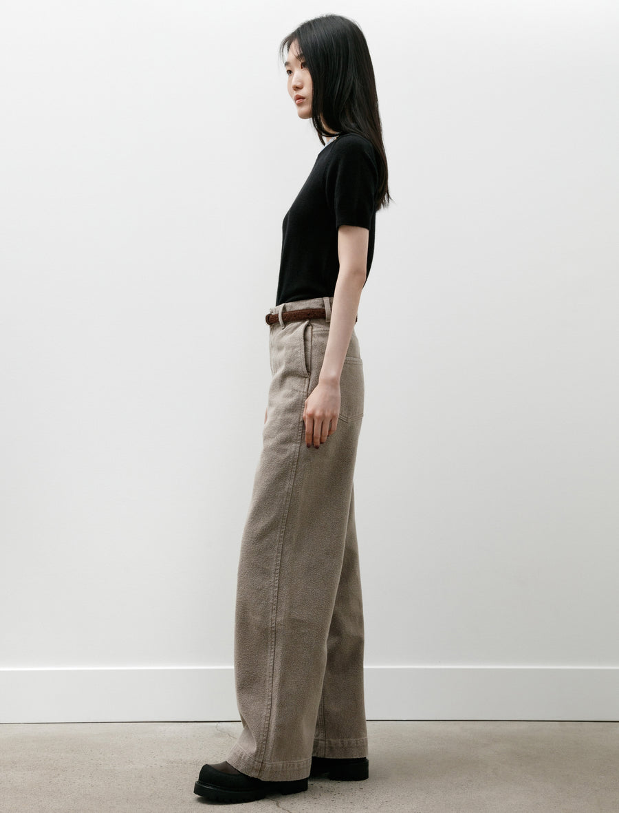 Womens Straight Cut Jeans Brushed Mudstone - Image 3