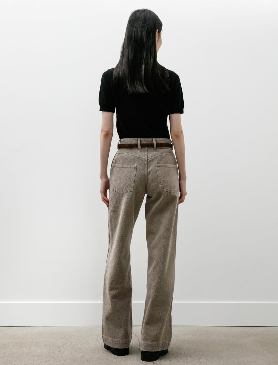 Womens Straight Cut Jeans Brushed Mudstone - Image 5