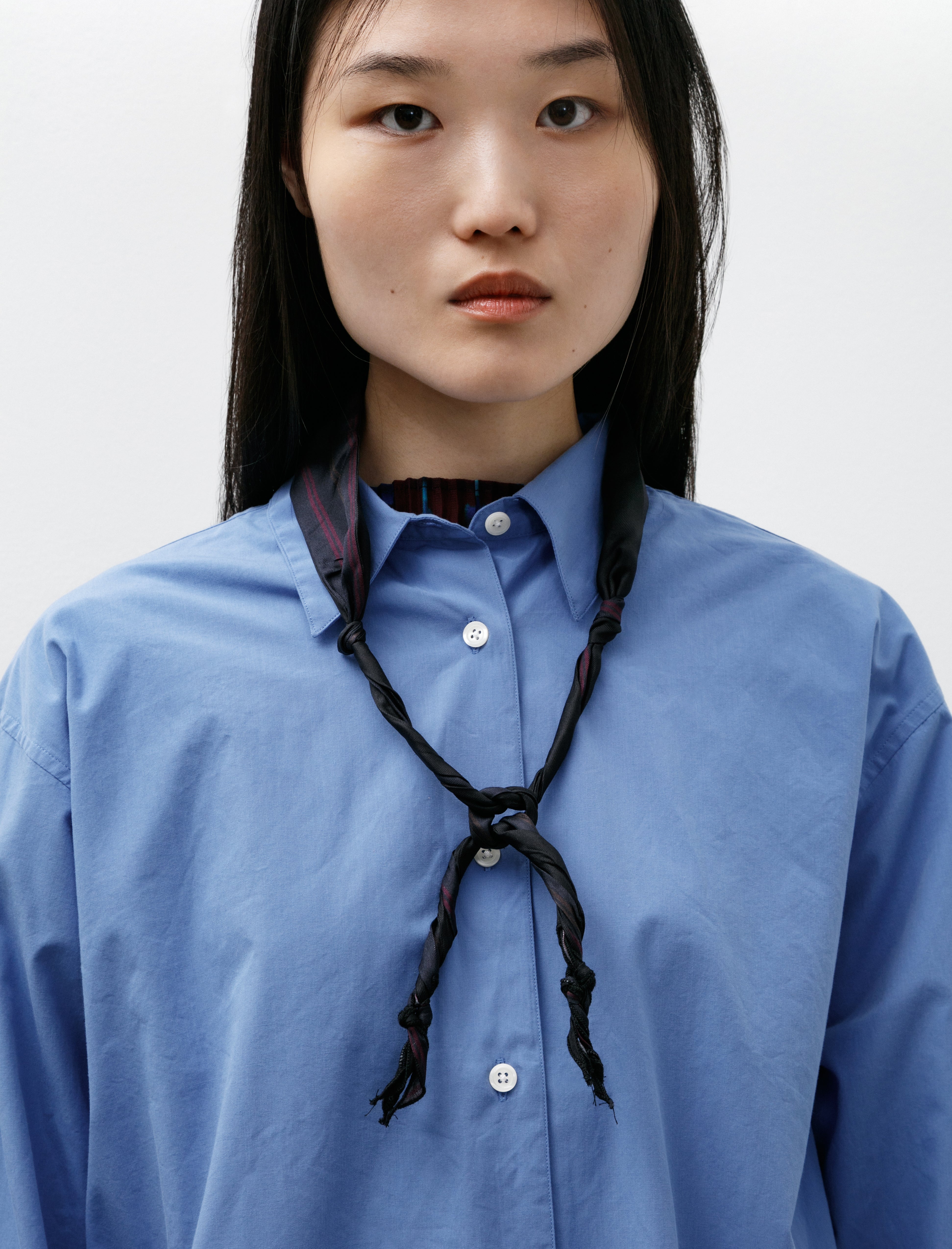 Our Legacy Twisted Tie Dim Blue Stripe