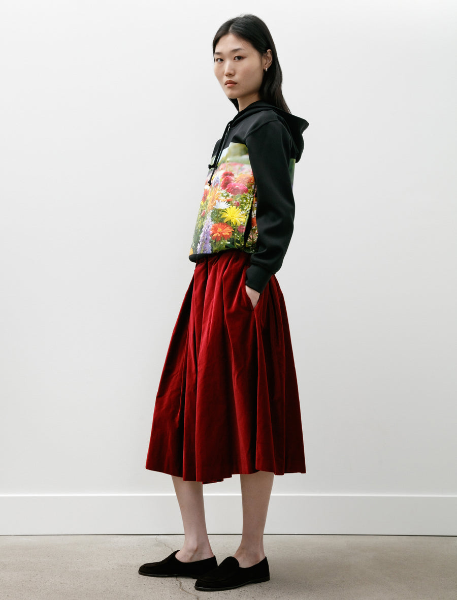 Velvet Skirt Cherry Red - Image 2