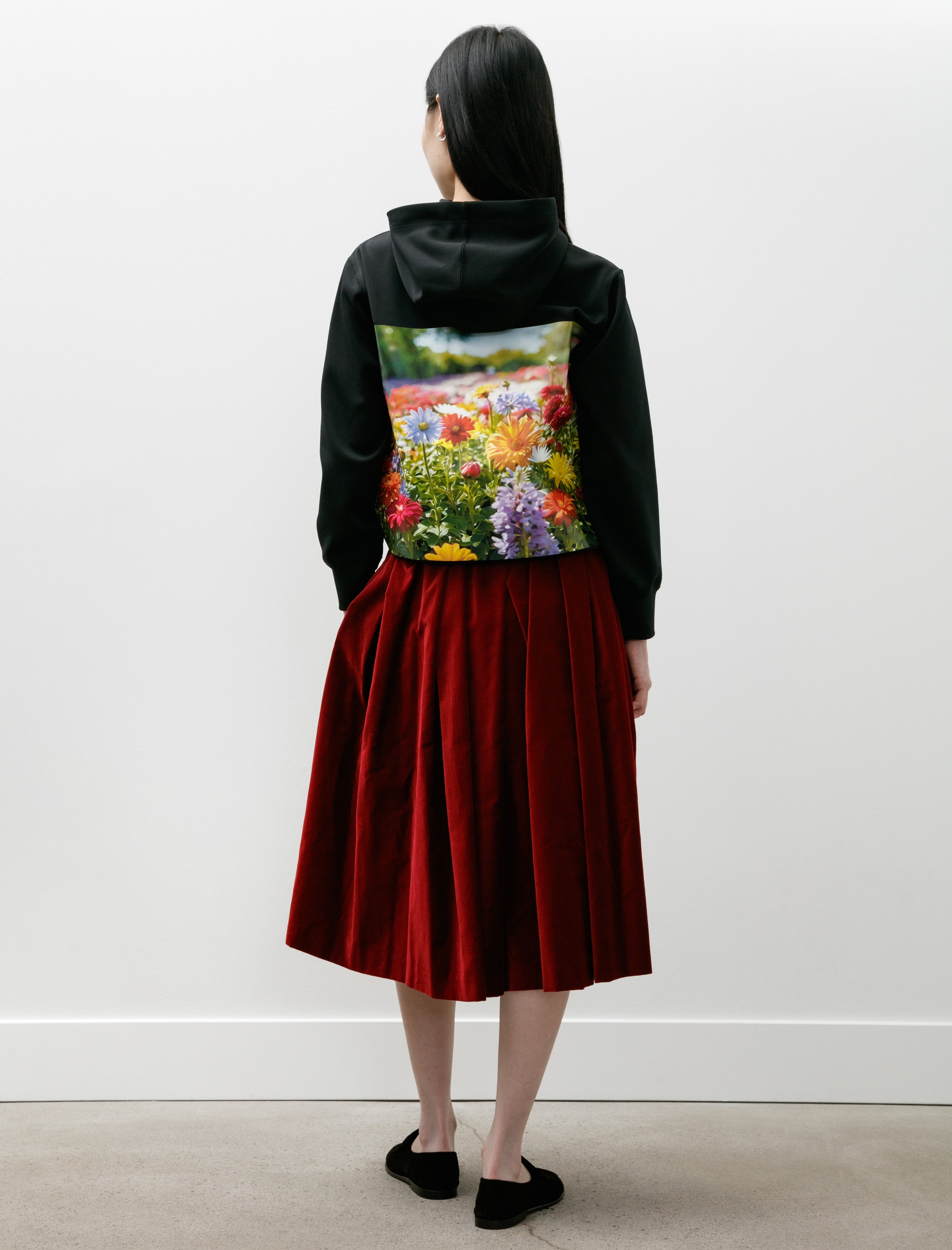 Comme des Garons Comme des Garçons Velvet Skirt Cherry Red