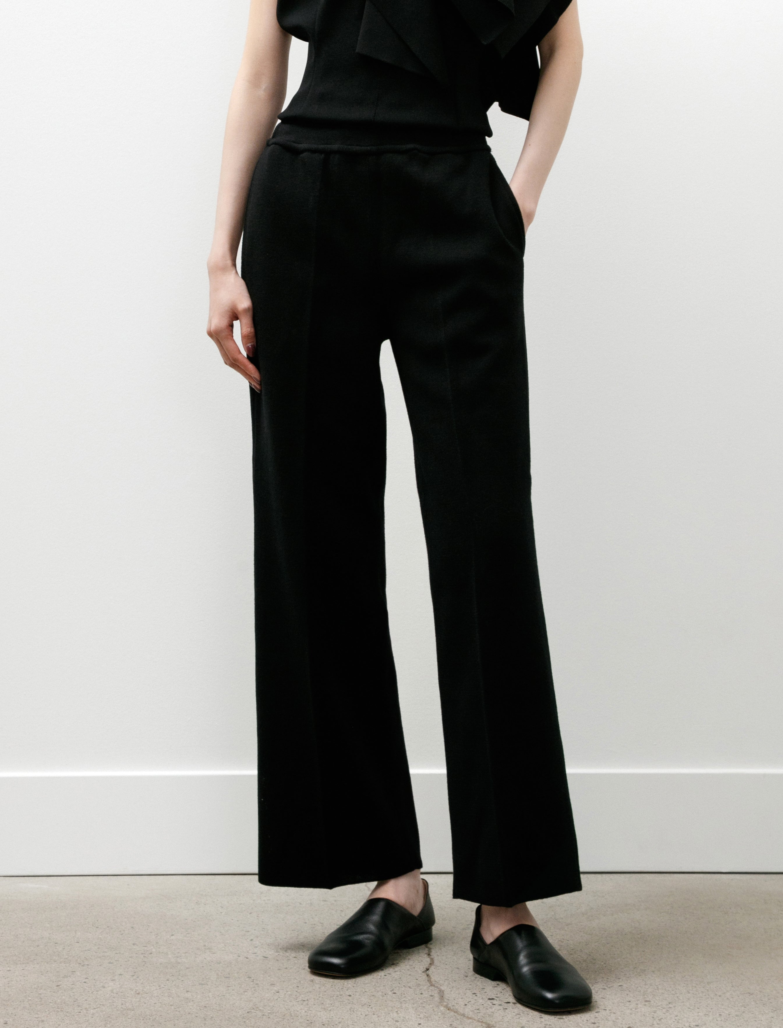 CFCL TW Milan Semi Wide Pants Black