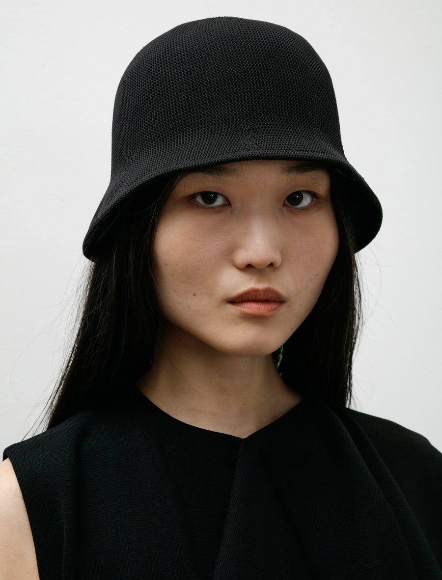 Mesh Asymmetric Hat Black - Image 1