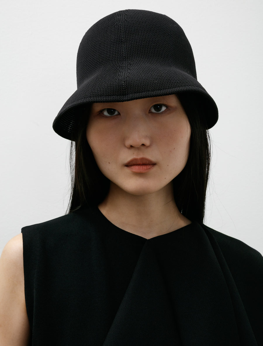 Mesh Asymmetric Hat Black - Image 4