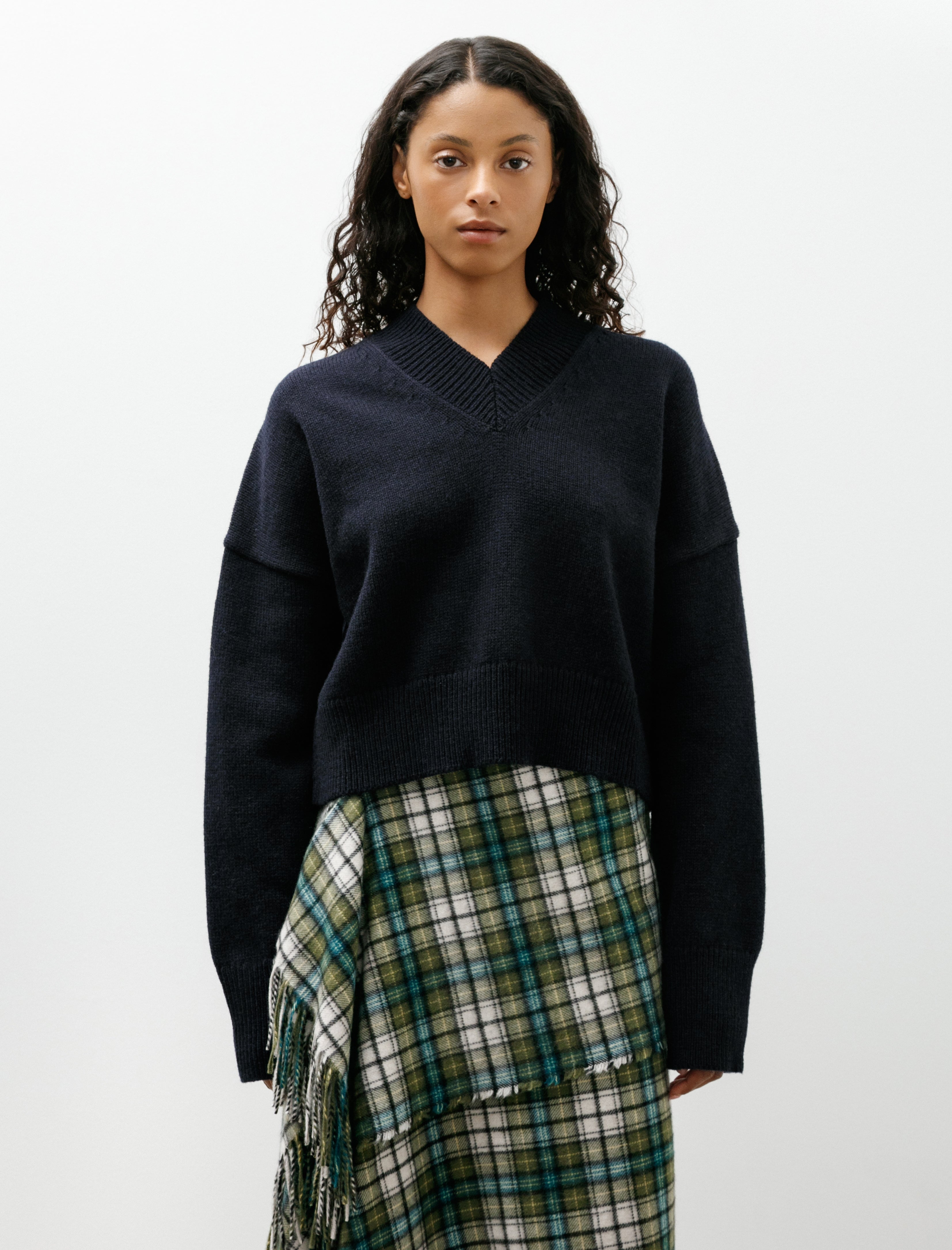 Cecilie Bahnsen Fenne Jumper Winter Lambswool Navy