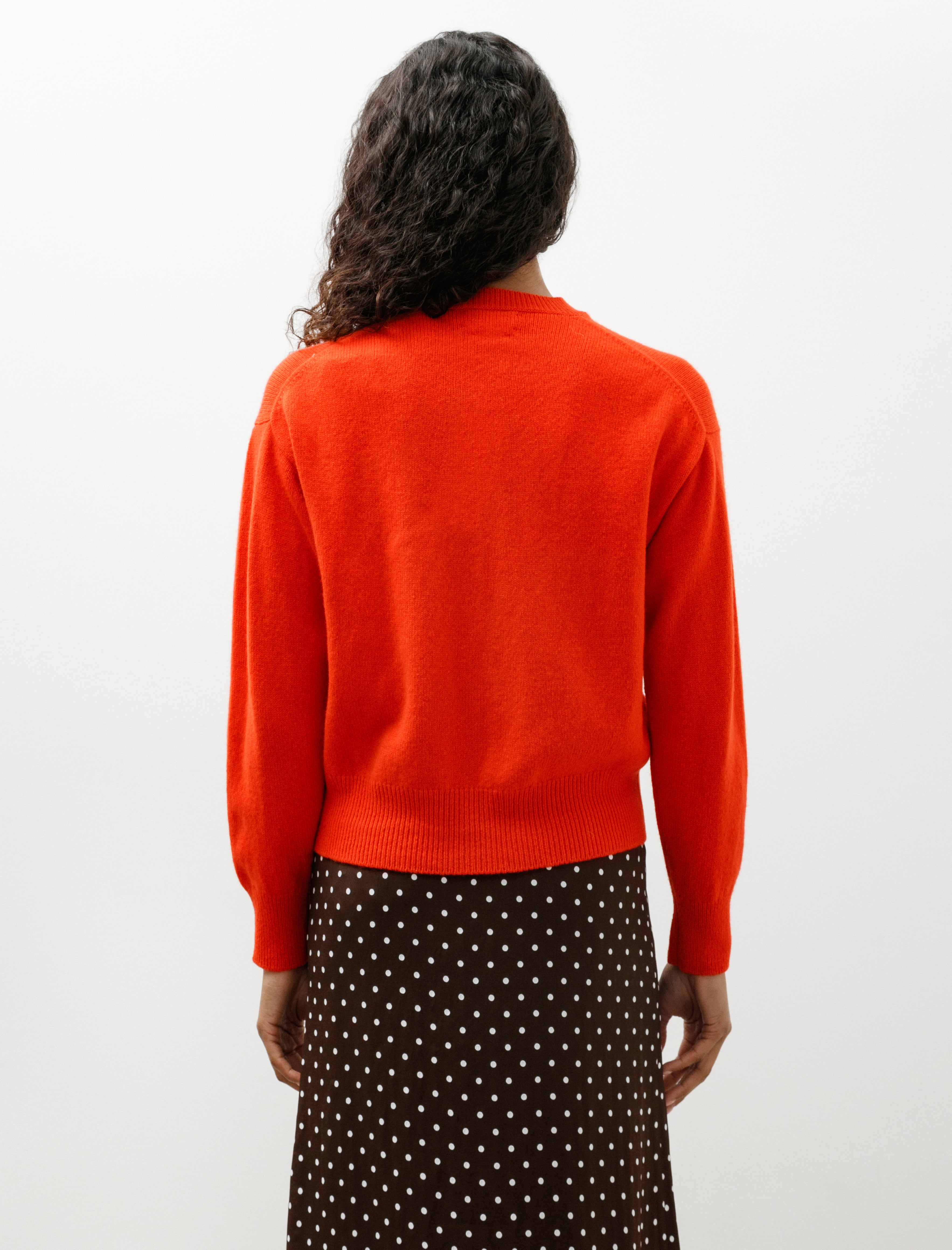& Daughter Ada Crewneck Cardigan Poppy Red