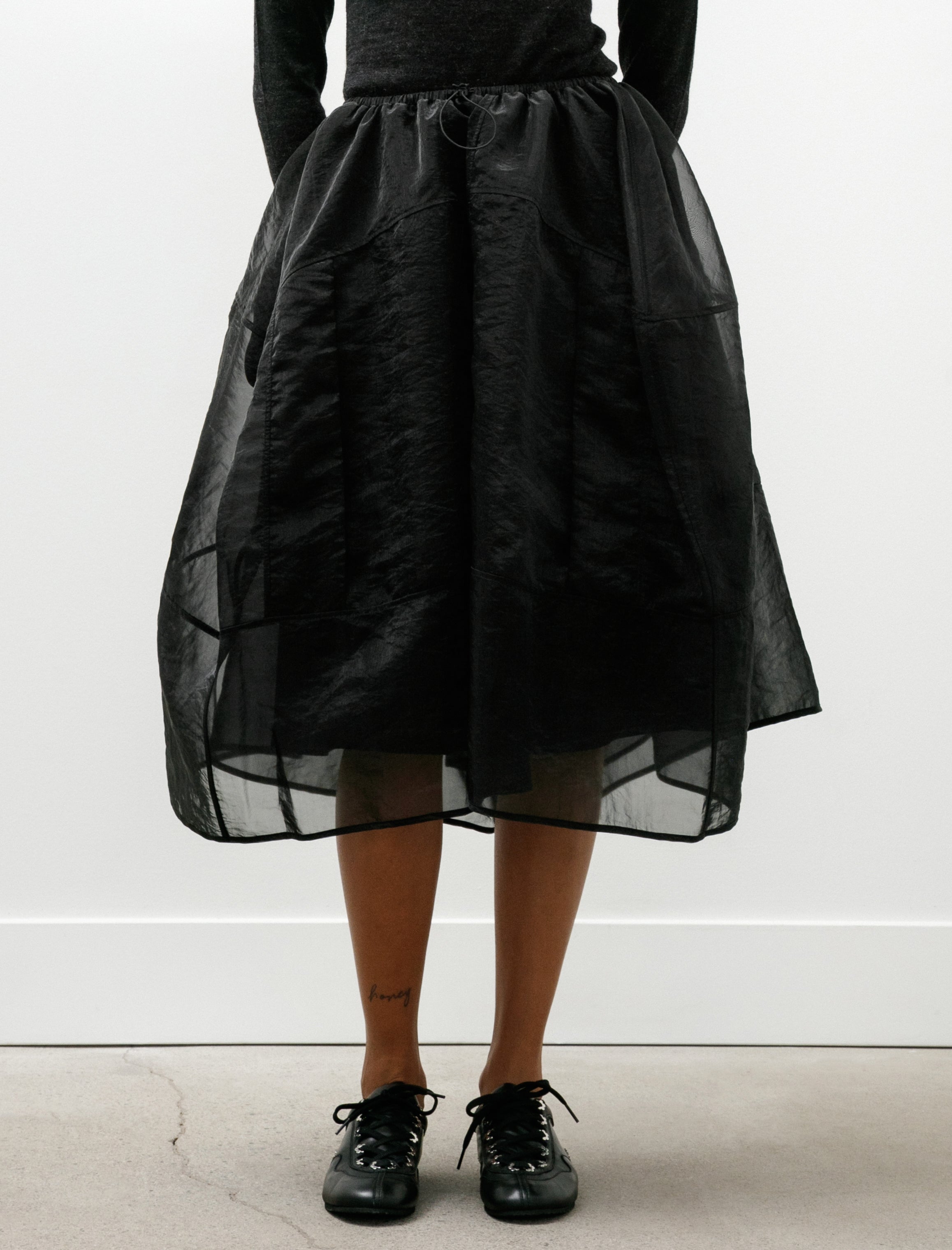 Cecilie Bahnsen Fosia Skirt Liquid Myrtia Black