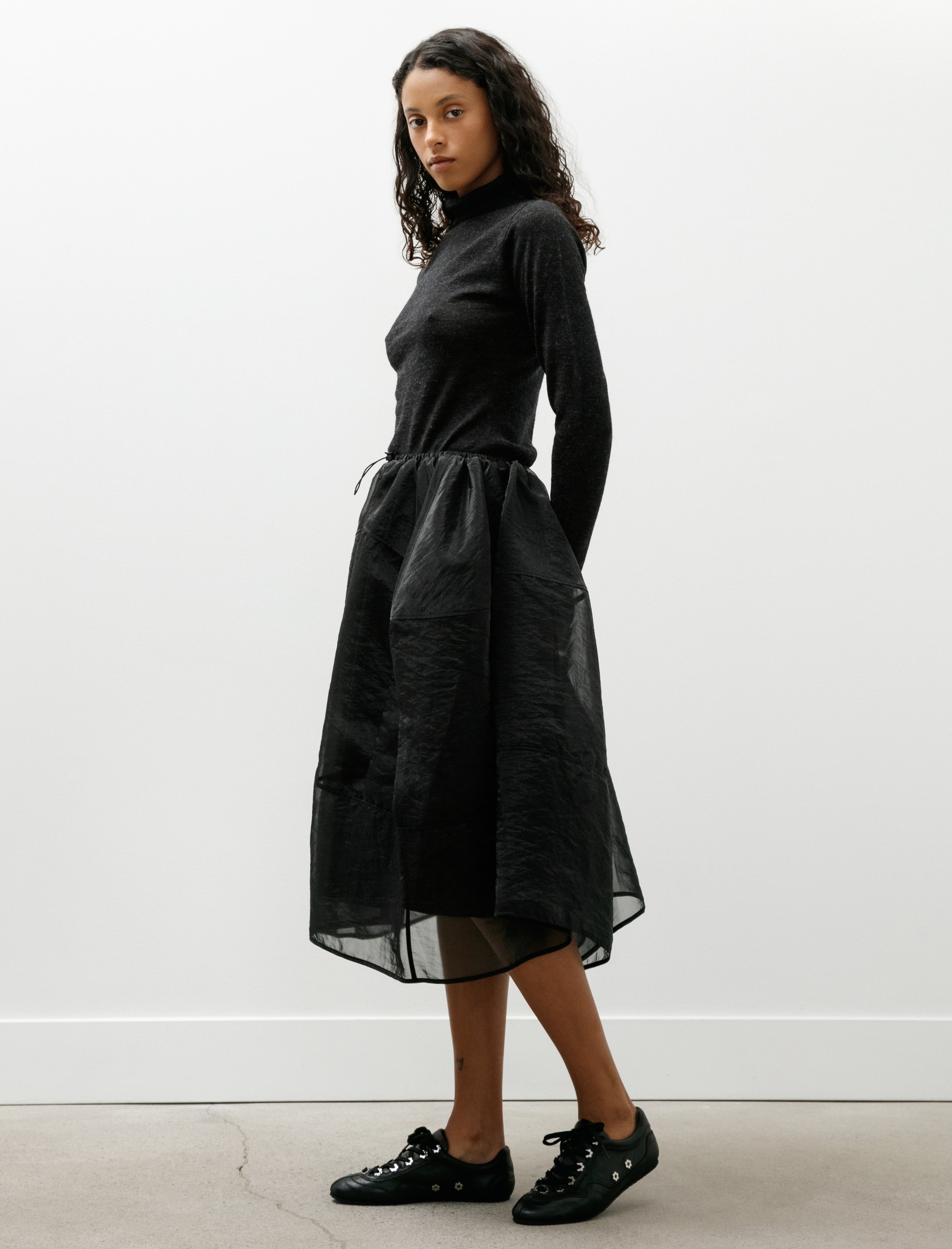 Cecilie Bahnsen Fosia Skirt Liquid Myrtia Black