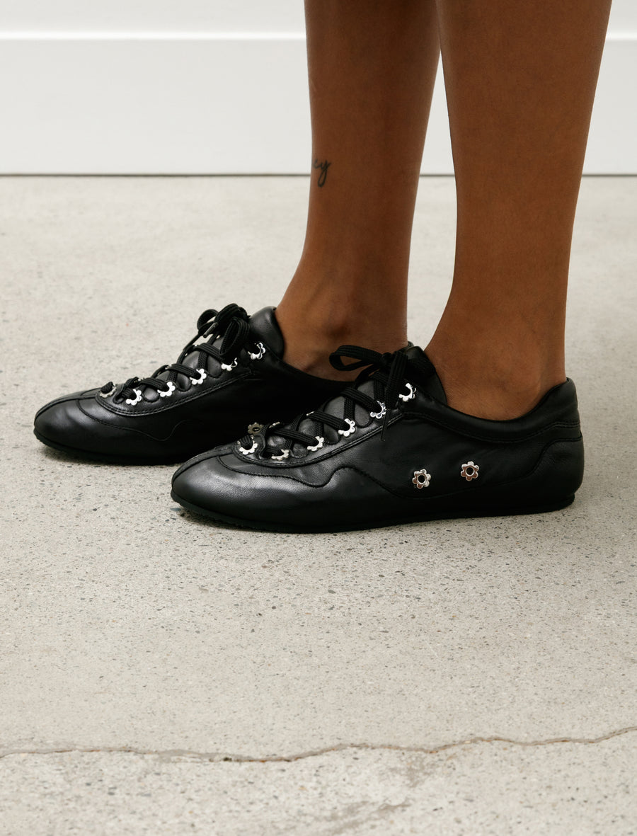 Blaise Stud Sneakers Leather Black - Image 2