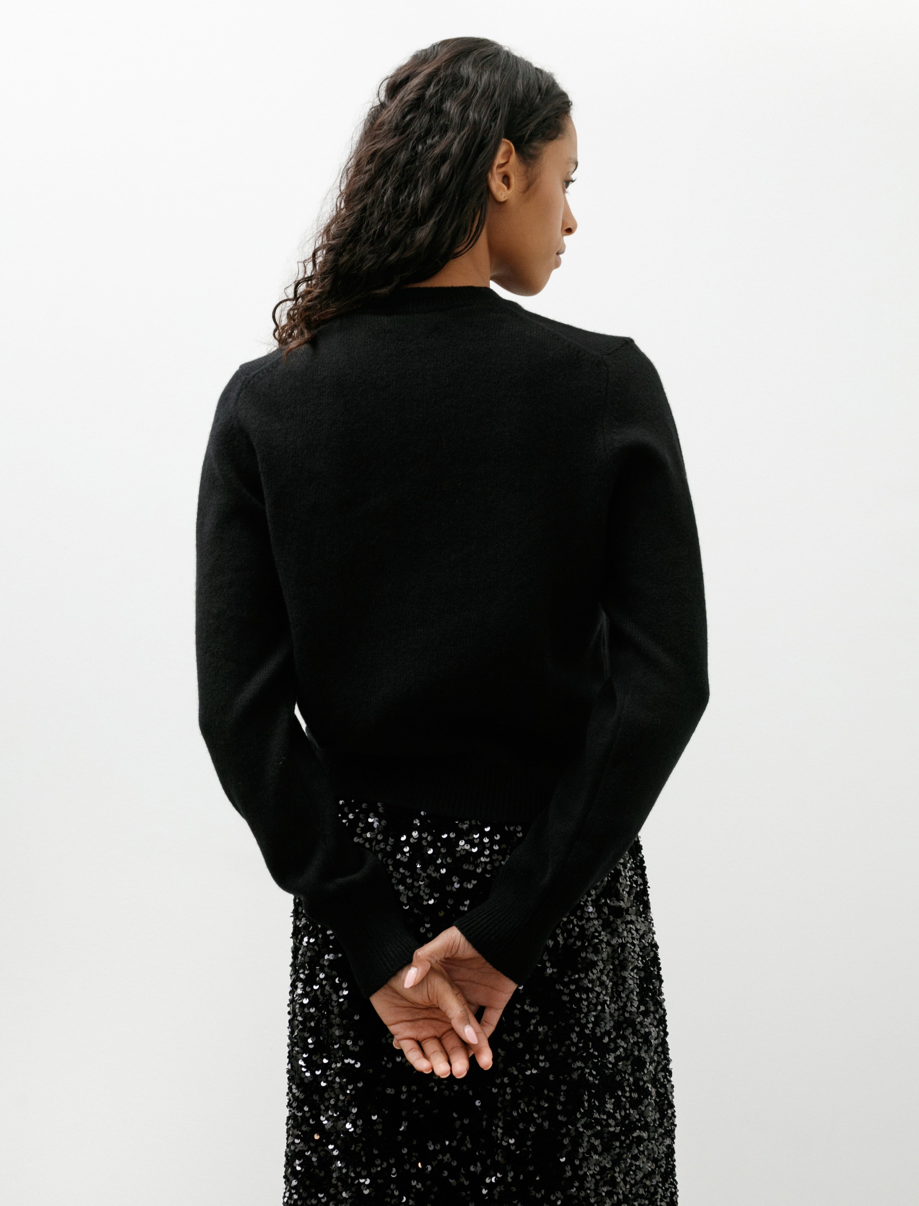& Daughter Sligo Shrunken Crewneck Black