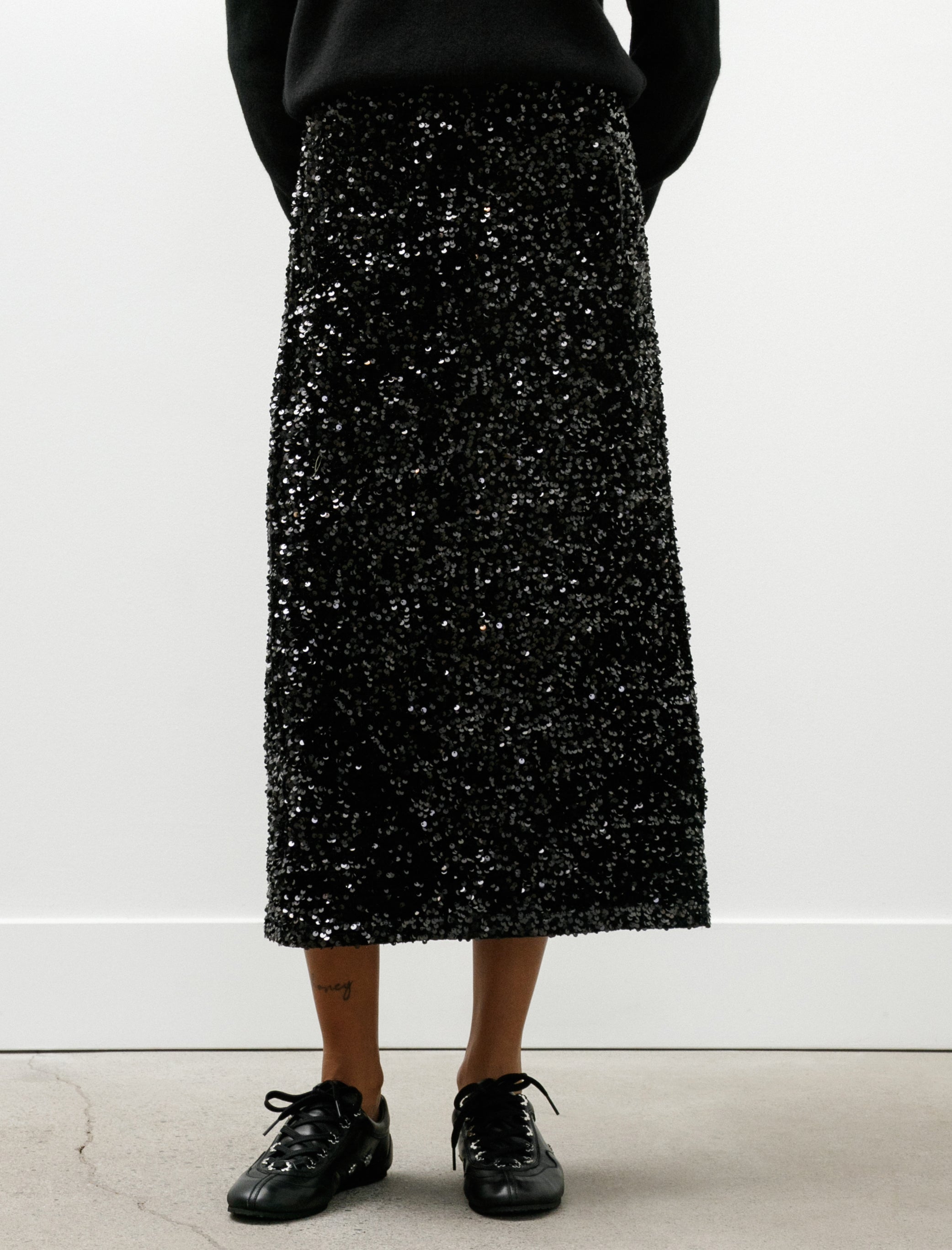 Eleph Penny Skirt Black Shine