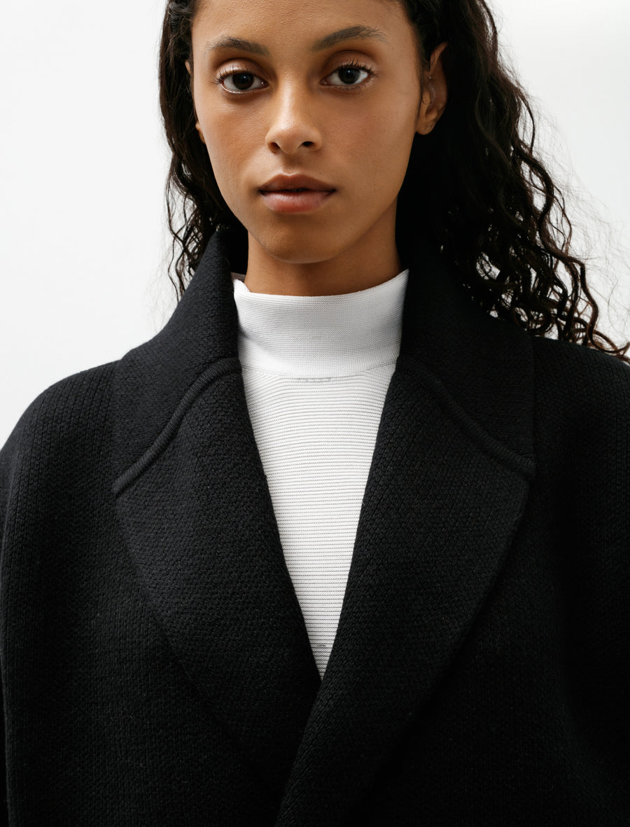 TW Inlay Shawl Collar Coat Black - Image 5