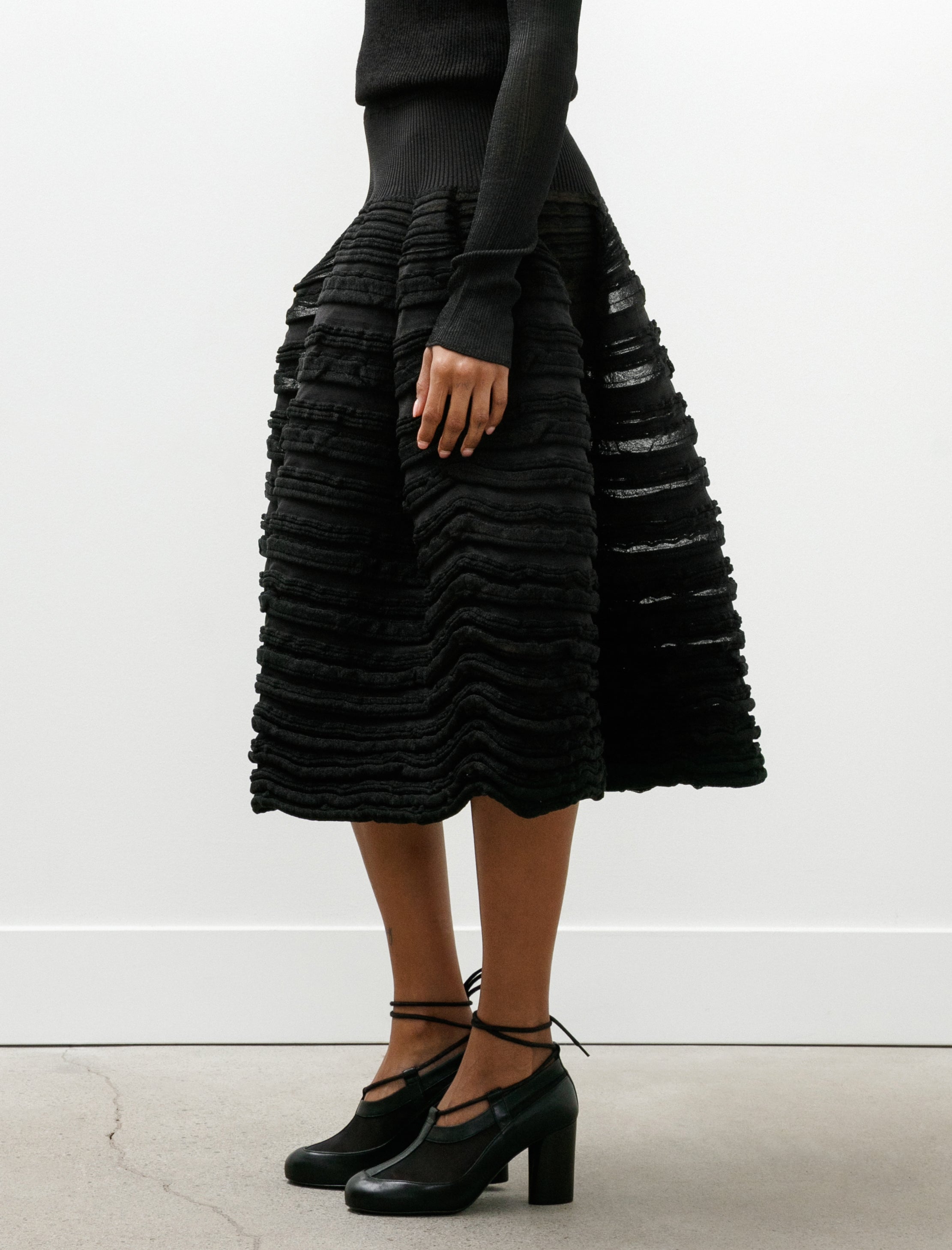 CFCL Pottery Swell Glitter Skirt Black