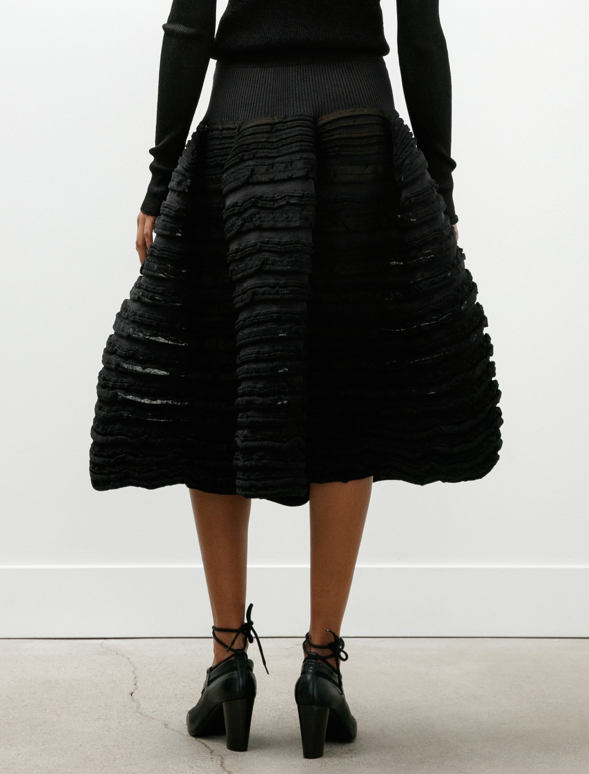 CFCL Pottery Swell Glitter Skirt Black