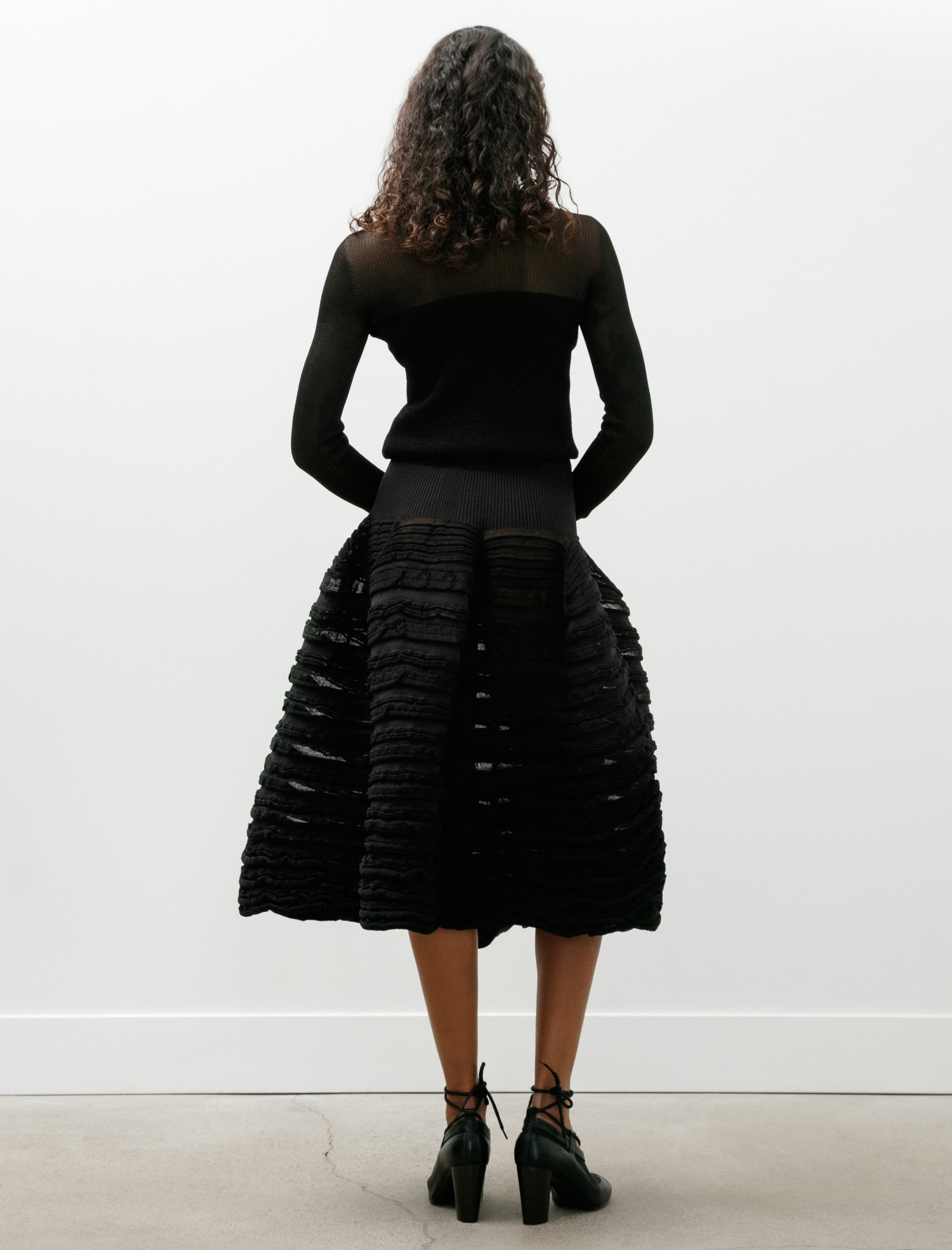 CFCL Pottery Swell Glitter Skirt Black