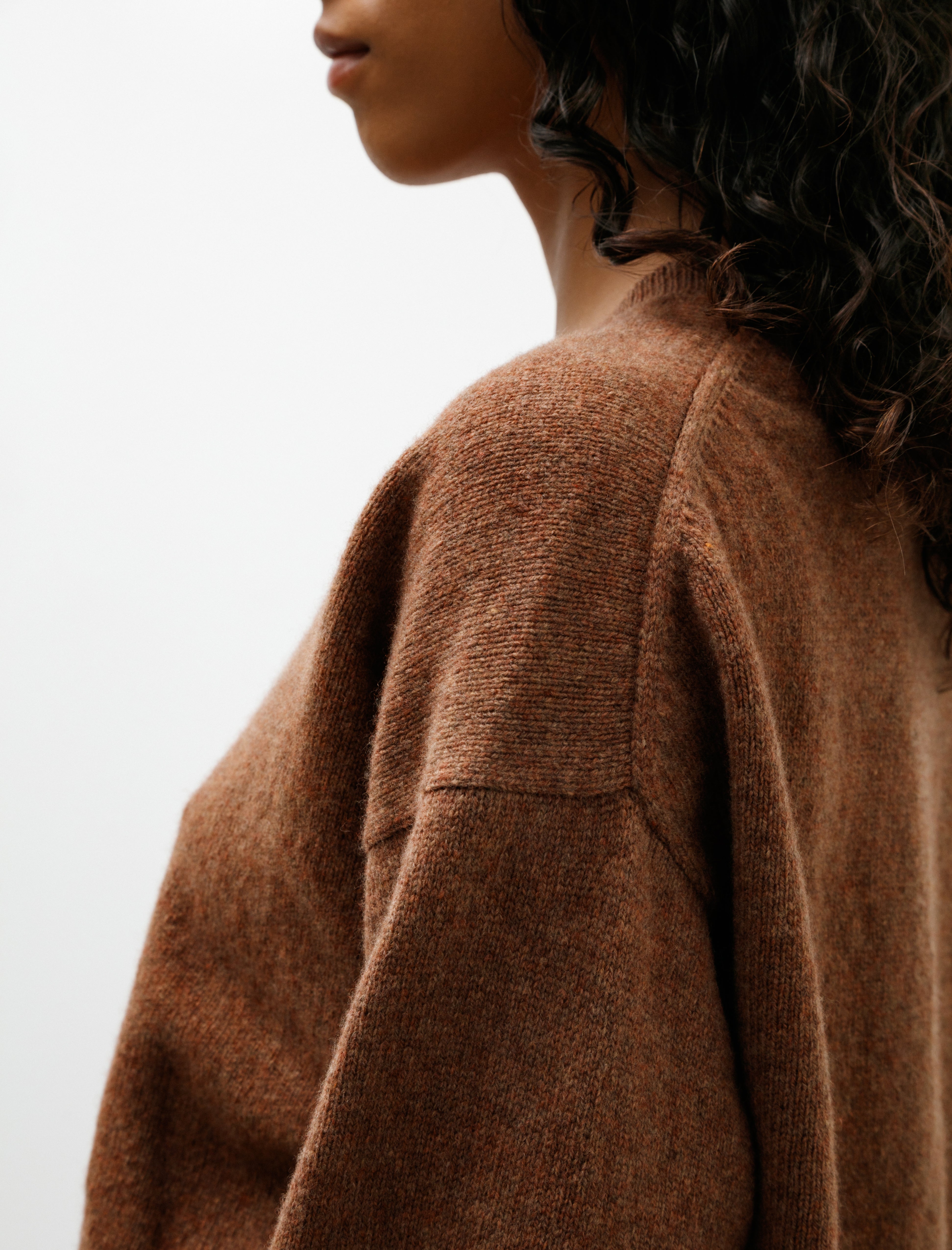 & Daughter Innes Slouch V-Neck Hazelnut