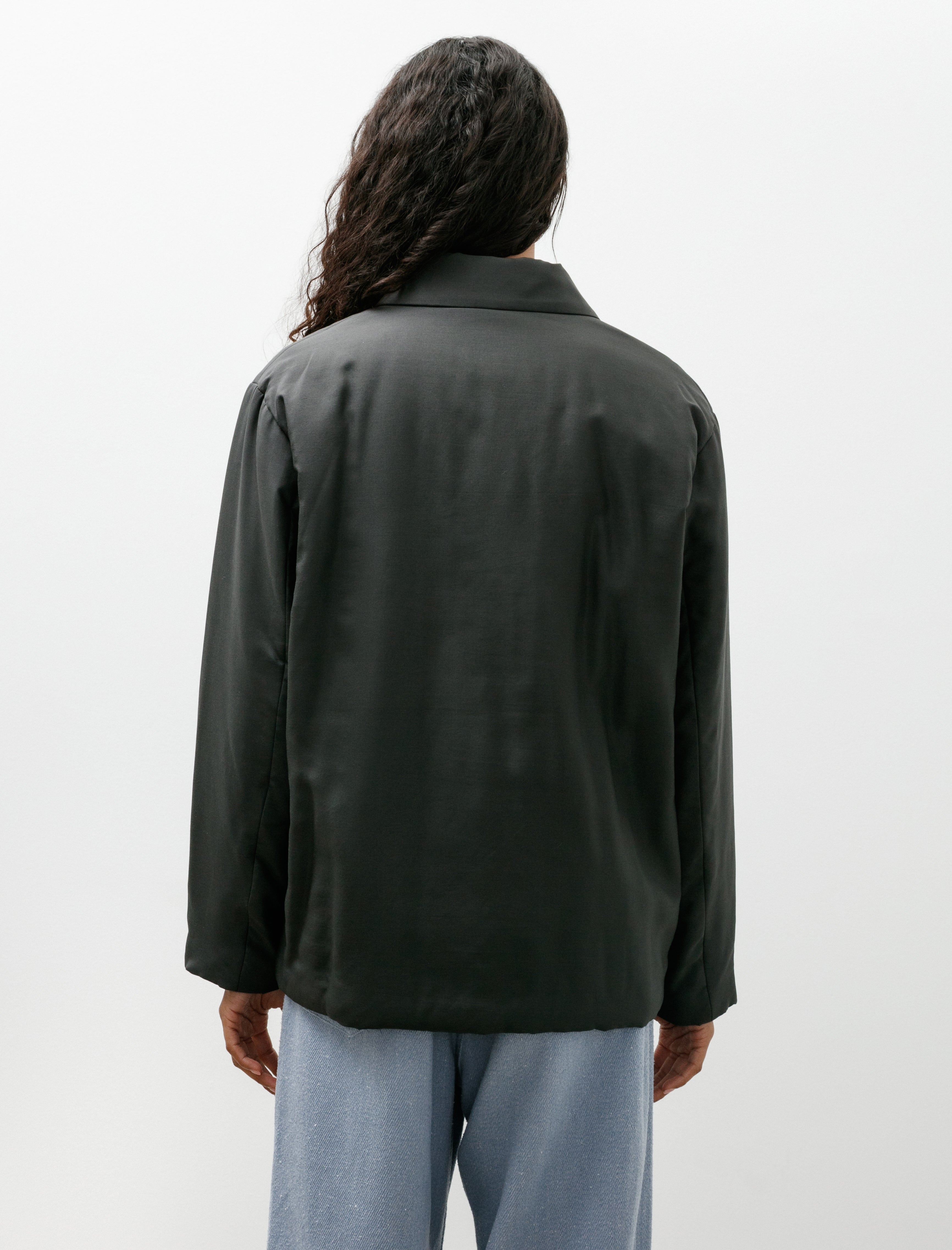 Auralee Light Silk Padded Blouson Ink Black