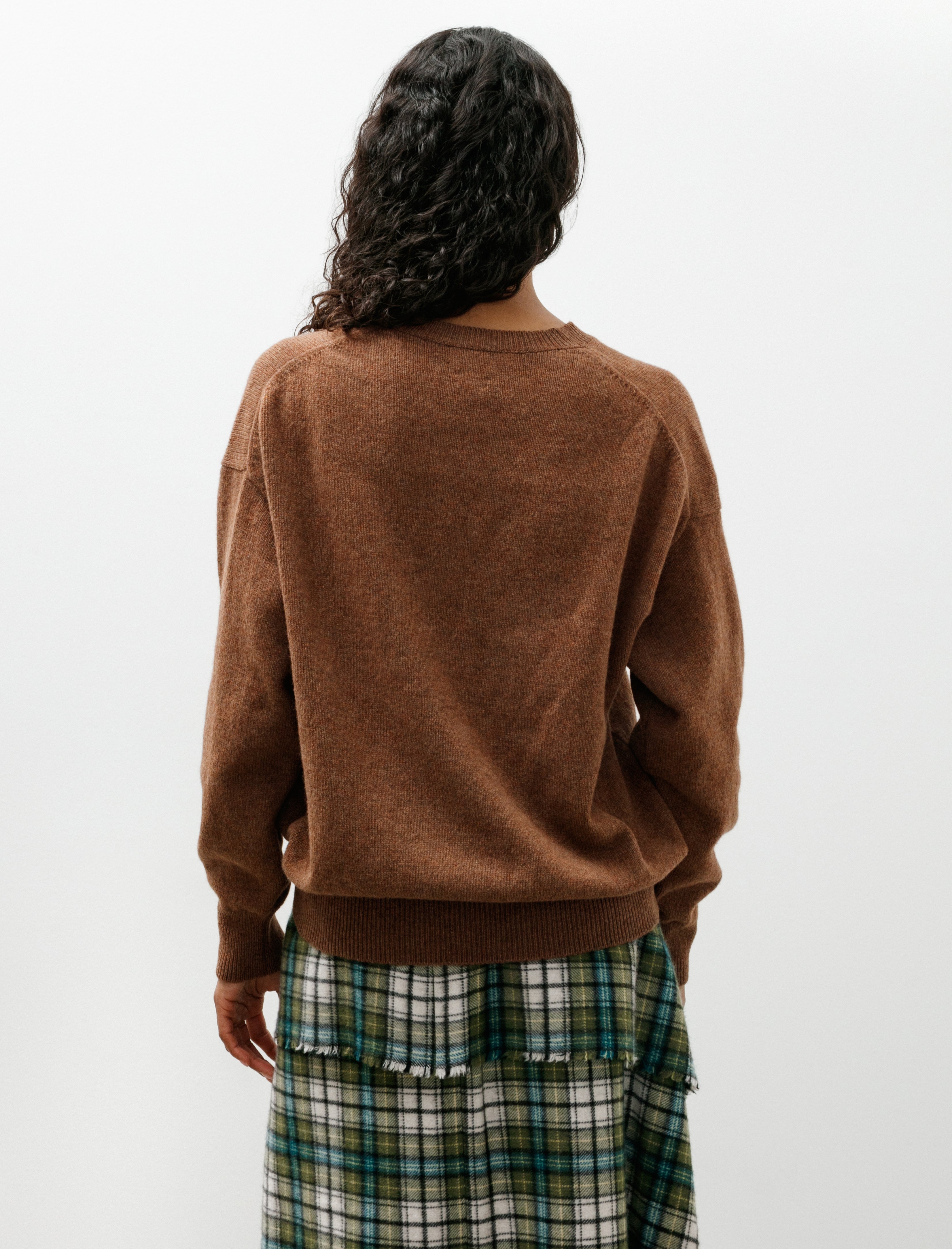 & Daughter Innes Slouch V-Neck Hazelnut