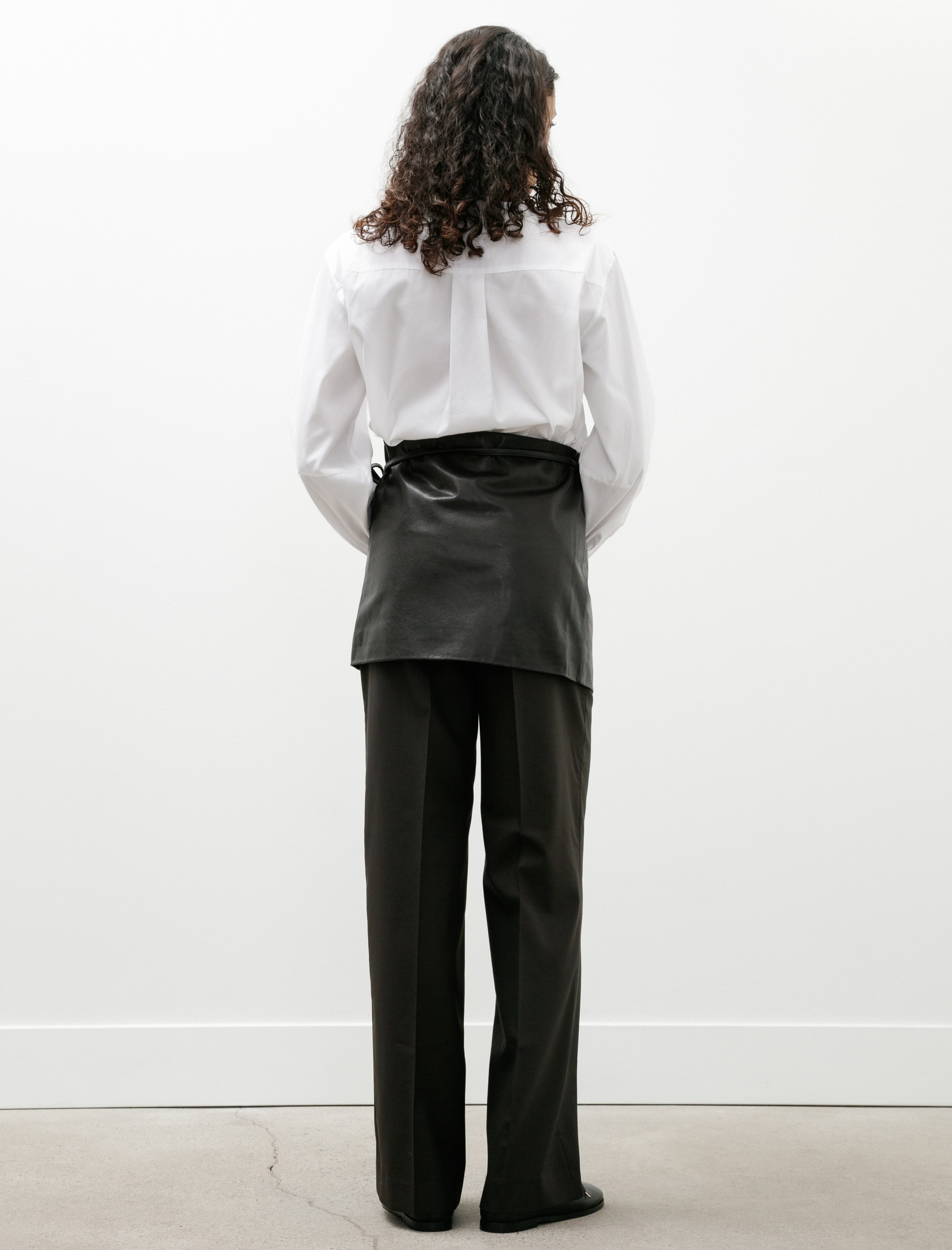 Ernie Palo Leather Wrap Skirt Black
