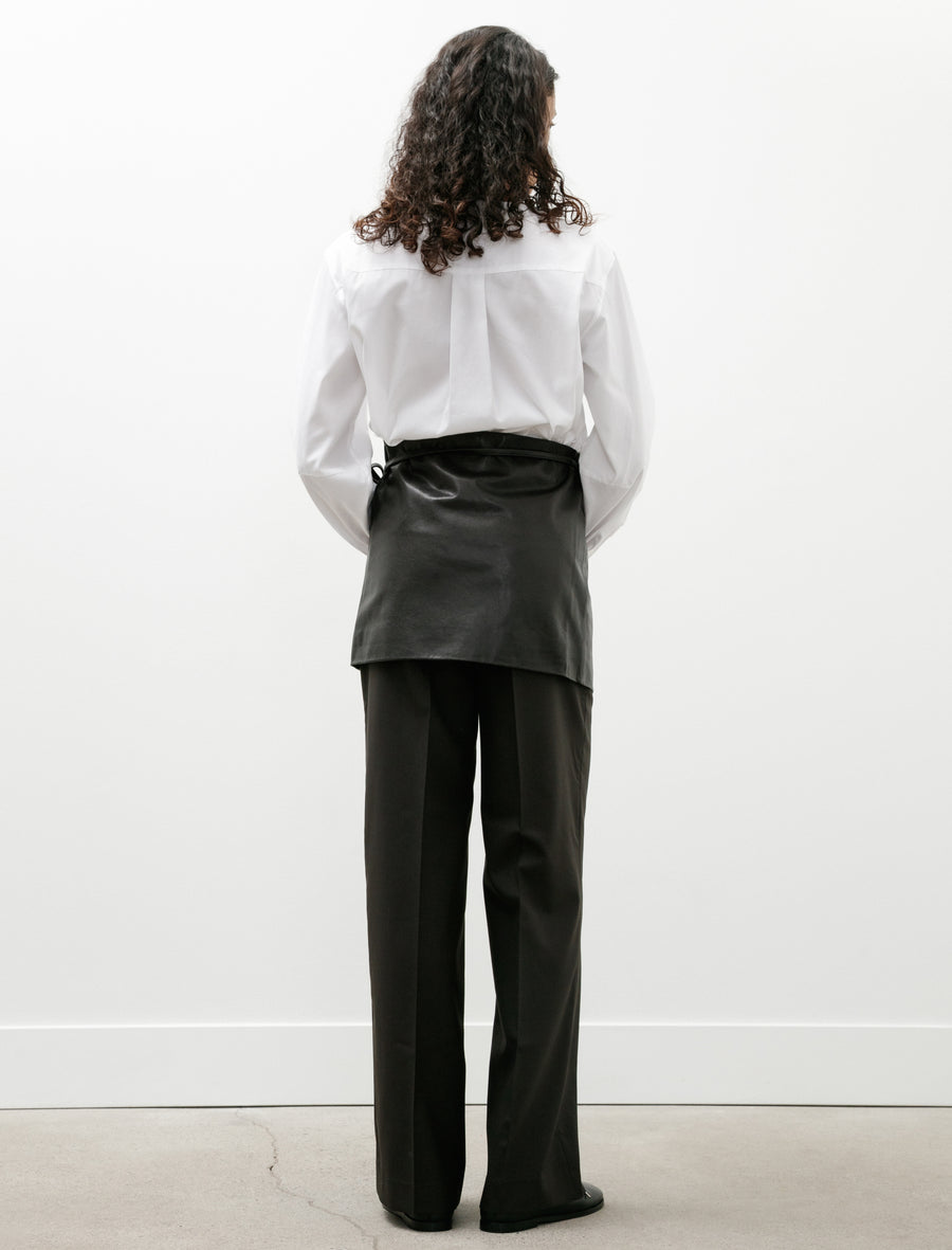Leather Wrap Skirt Black - Image 2