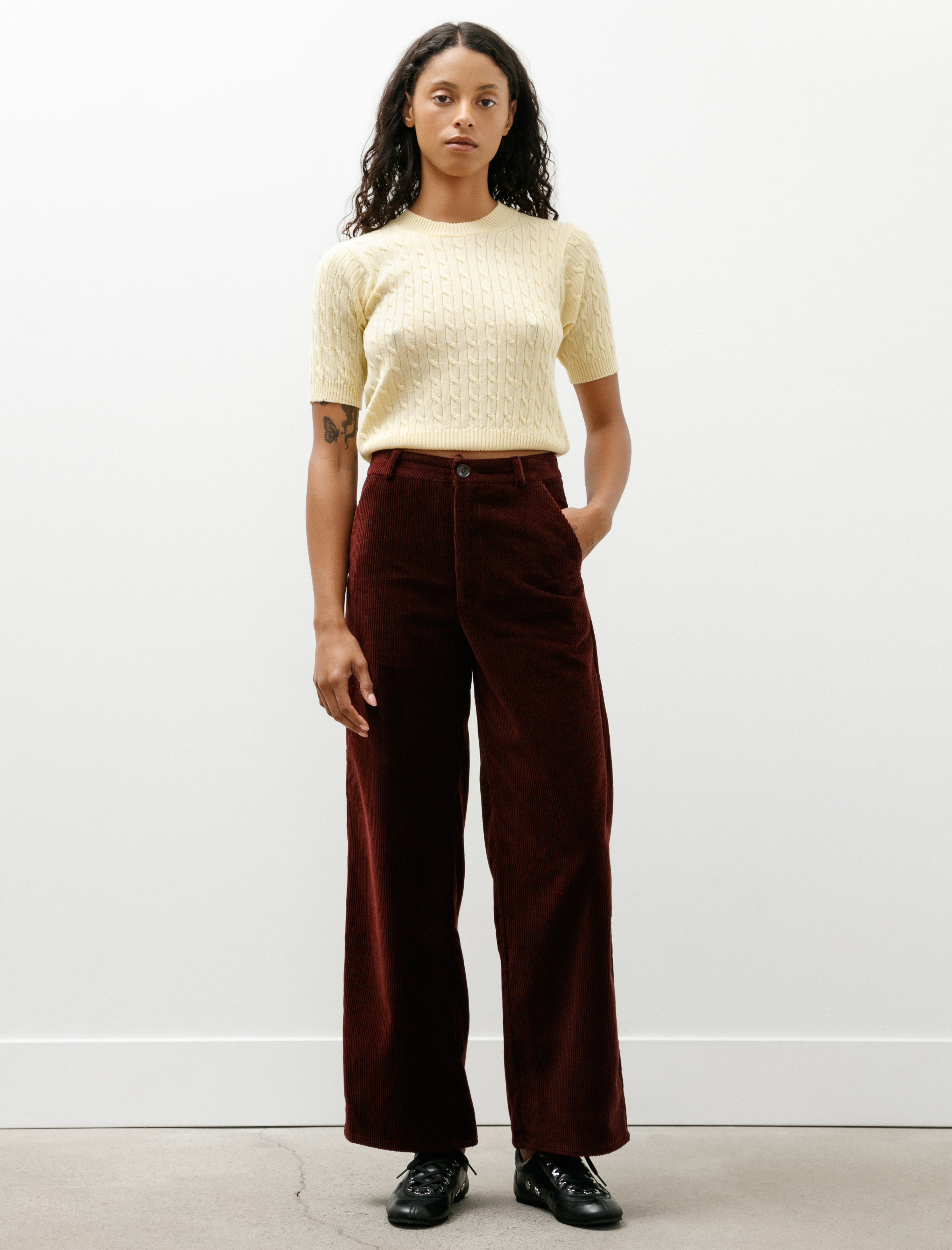 Eleph Nijn Pants Burgundy Cord