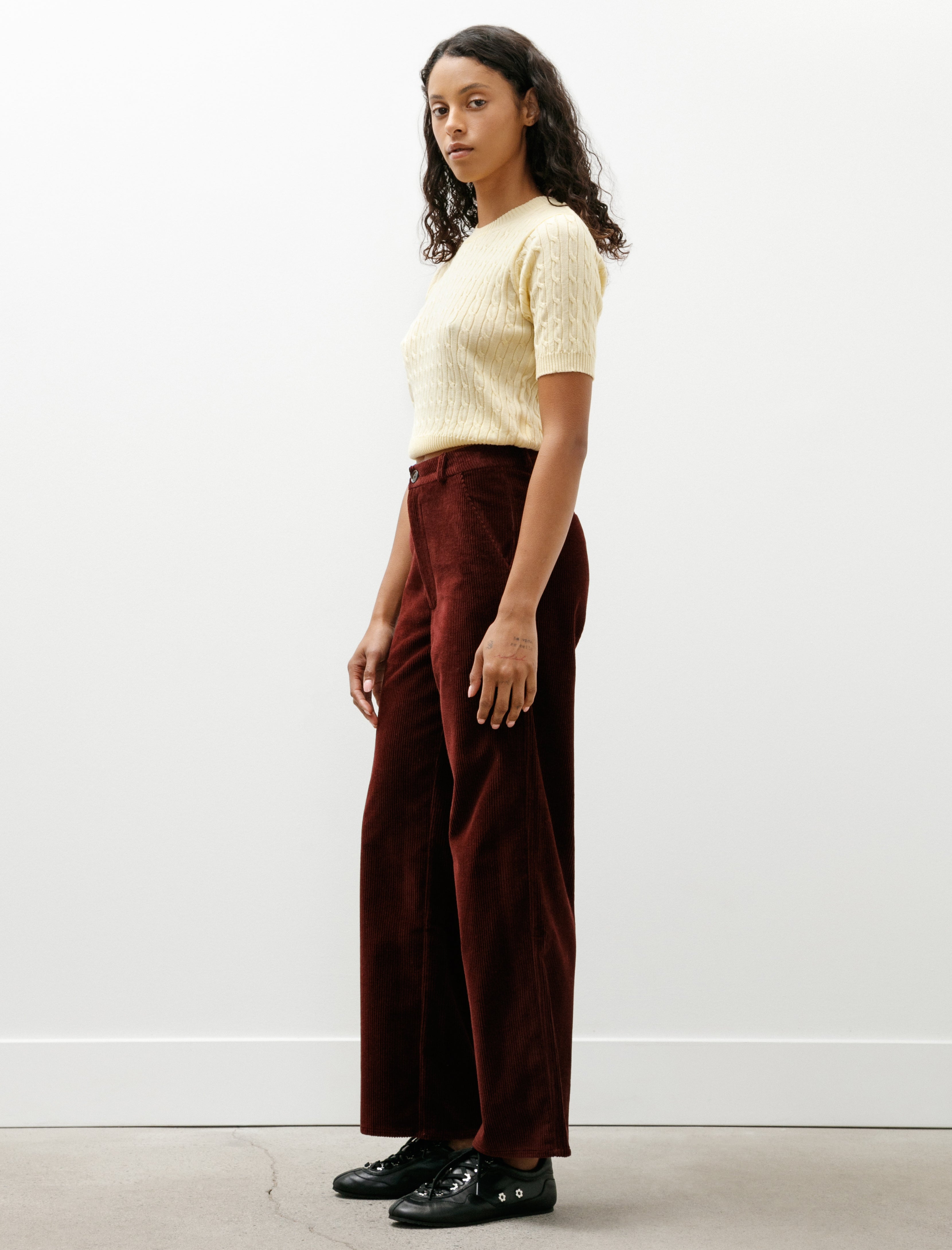 Eleph Nijn Pants Burgundy Cord