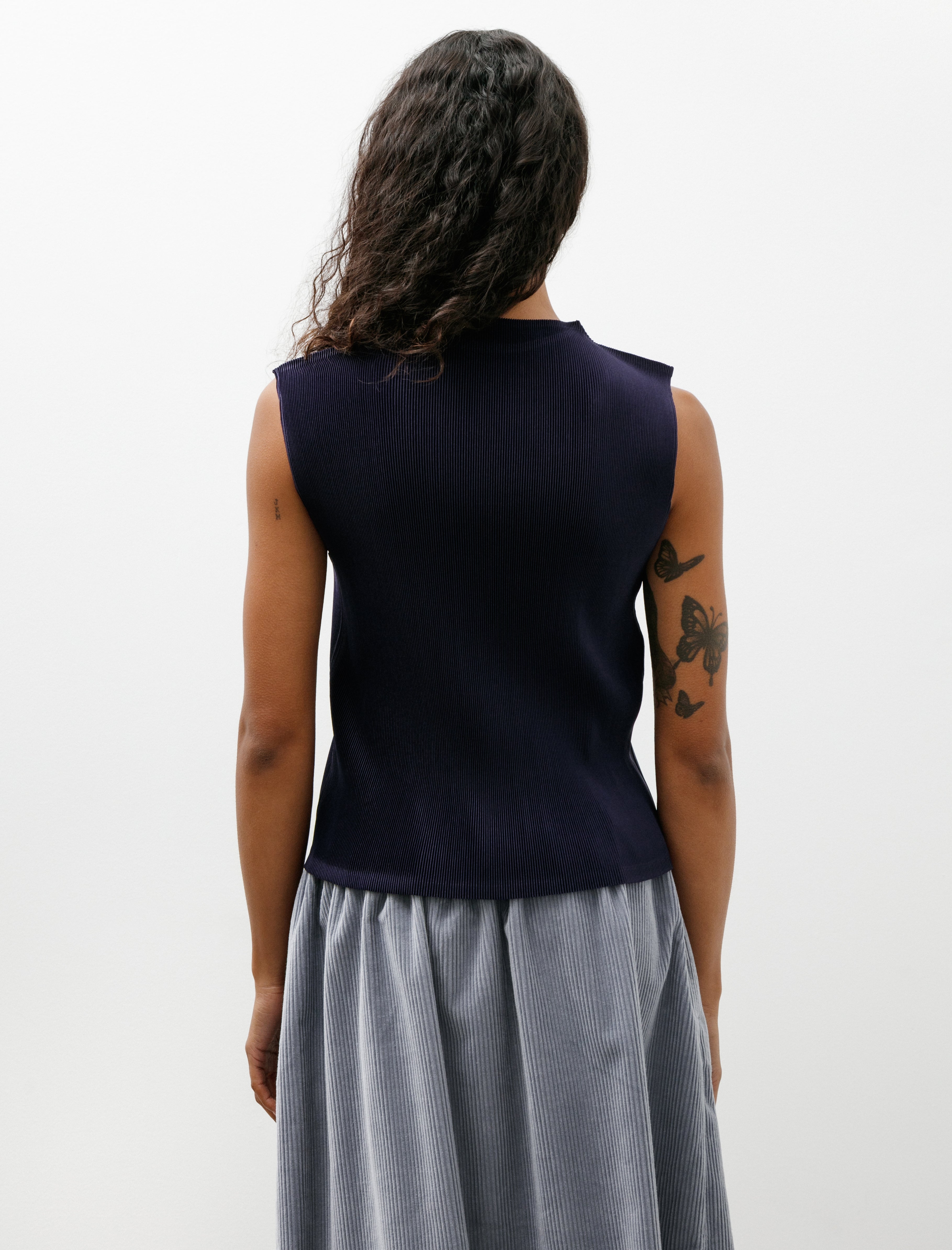Mist Sleeveless Top Navy