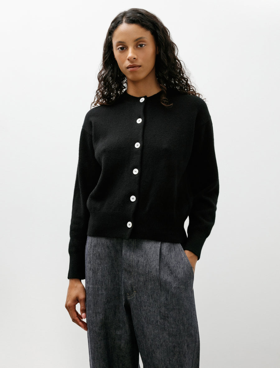 Ada Crewneck Cardigan Black - Image 1
