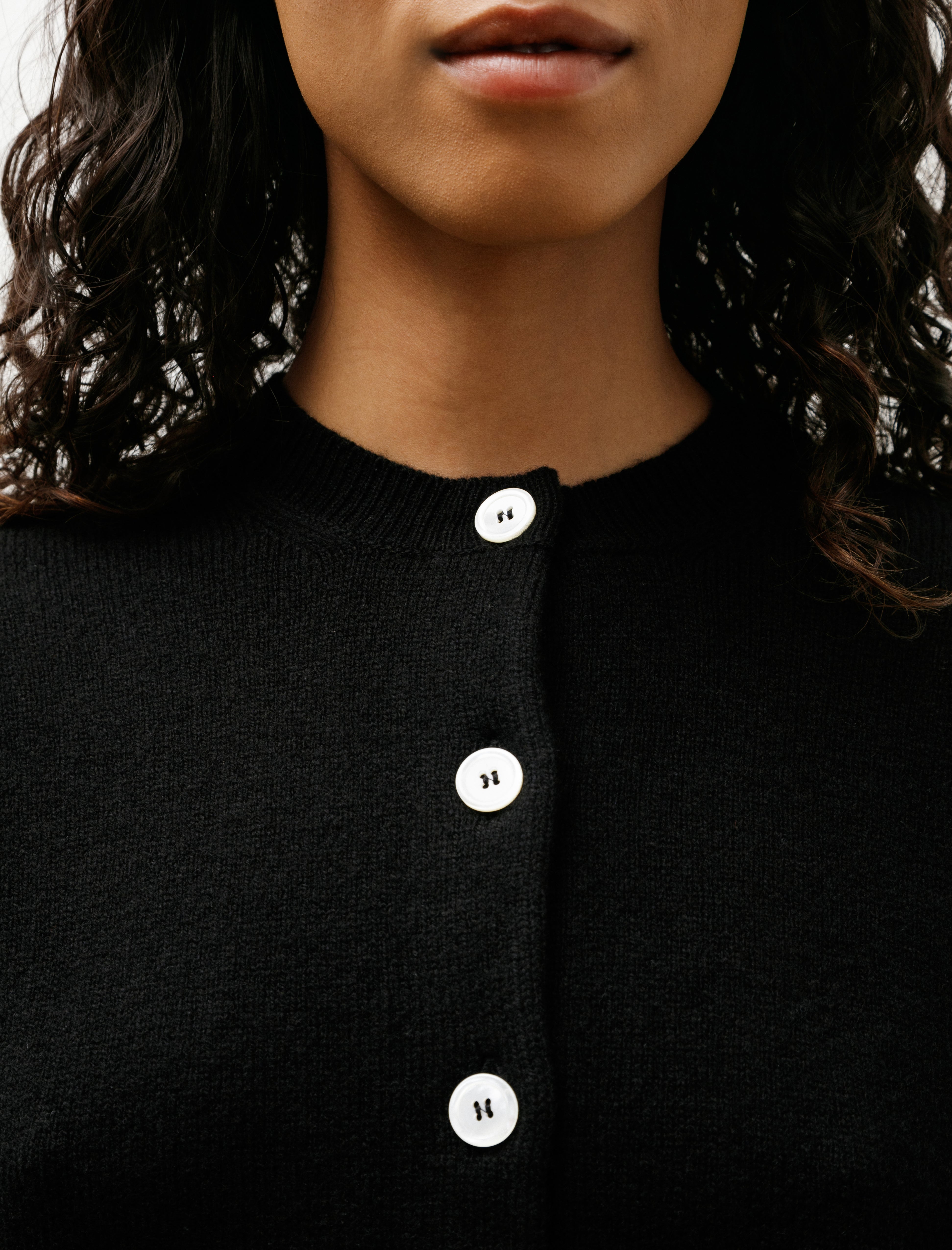& Daughter Ada Crewneck Cardigan Black