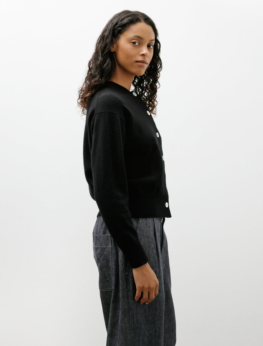 Ada Crewneck Cardigan Black - Image 3