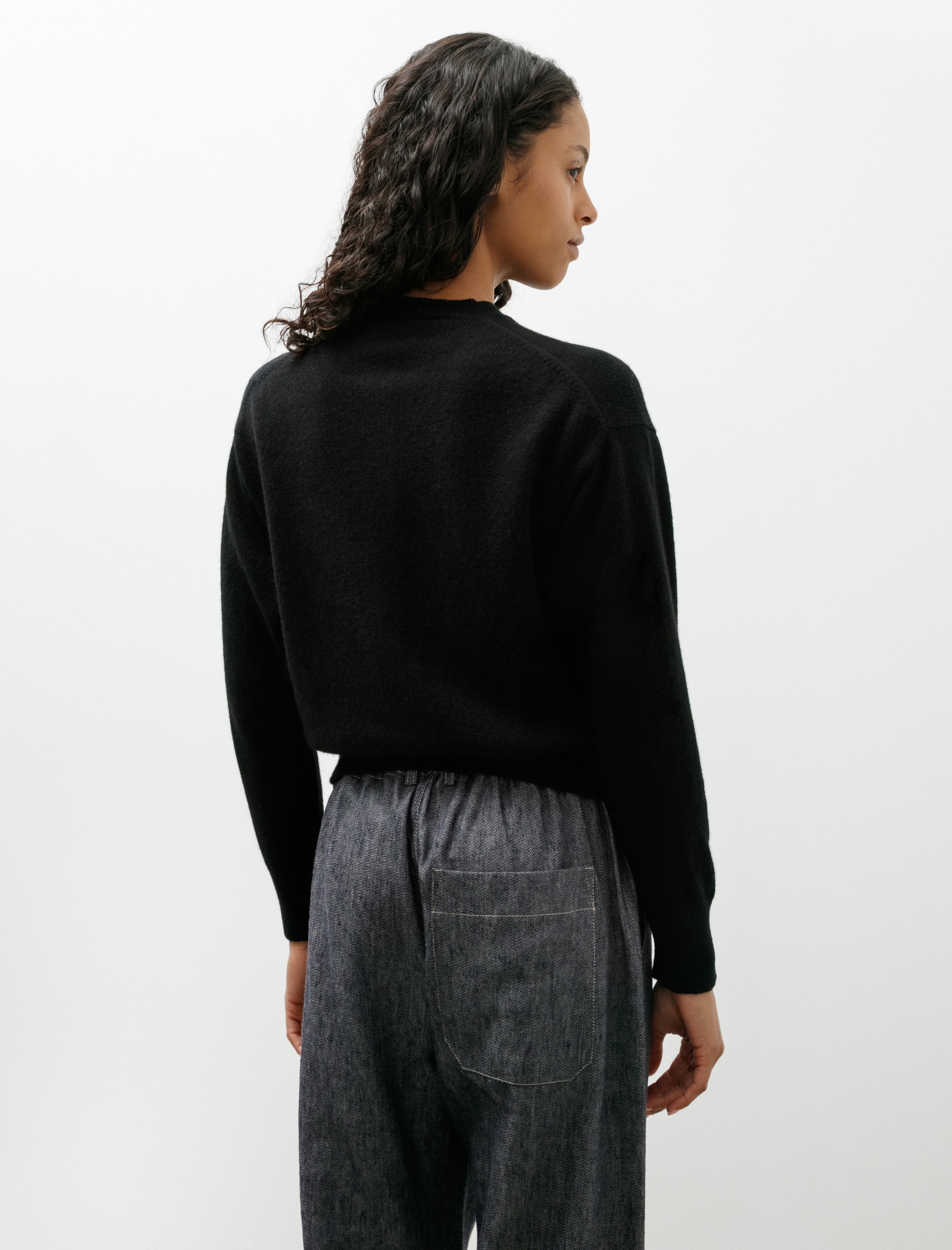 & Daughter Ada Crewneck Cardigan Black
