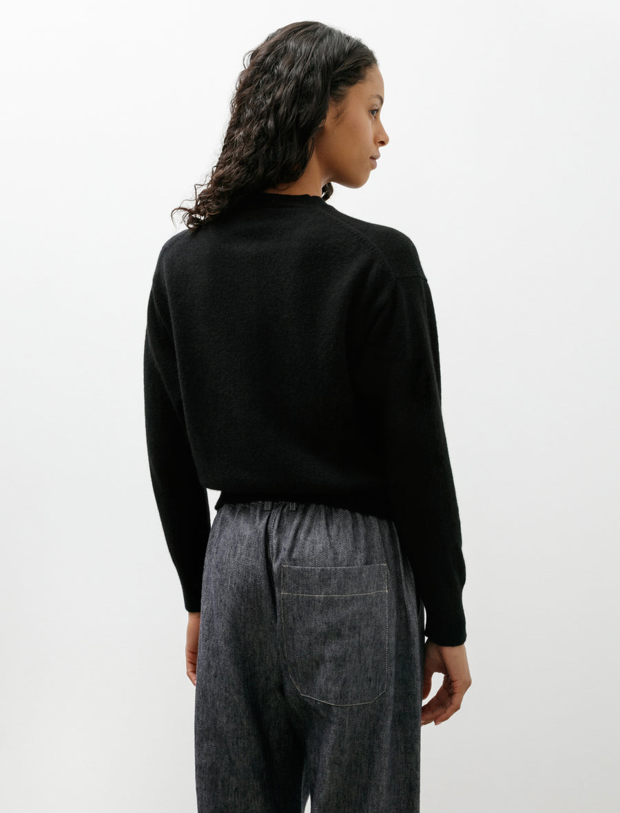 Ada Crewneck Cardigan Black - Image 2