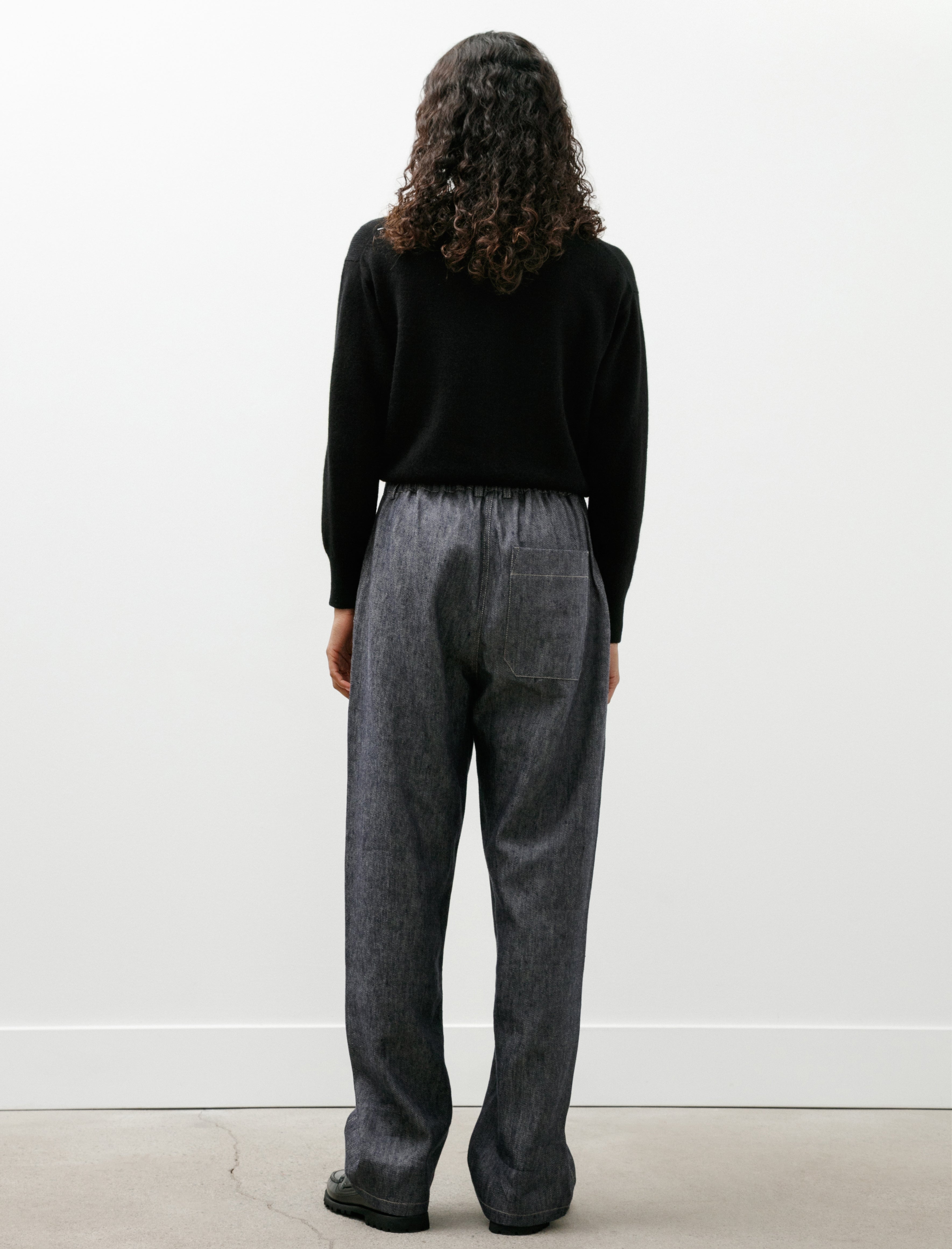 Wanze Easy Trouser Linen Cotton Denim Indigo
