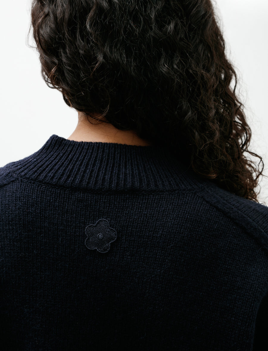Fenne Jumper Winter Lambswool Navy - Image 4