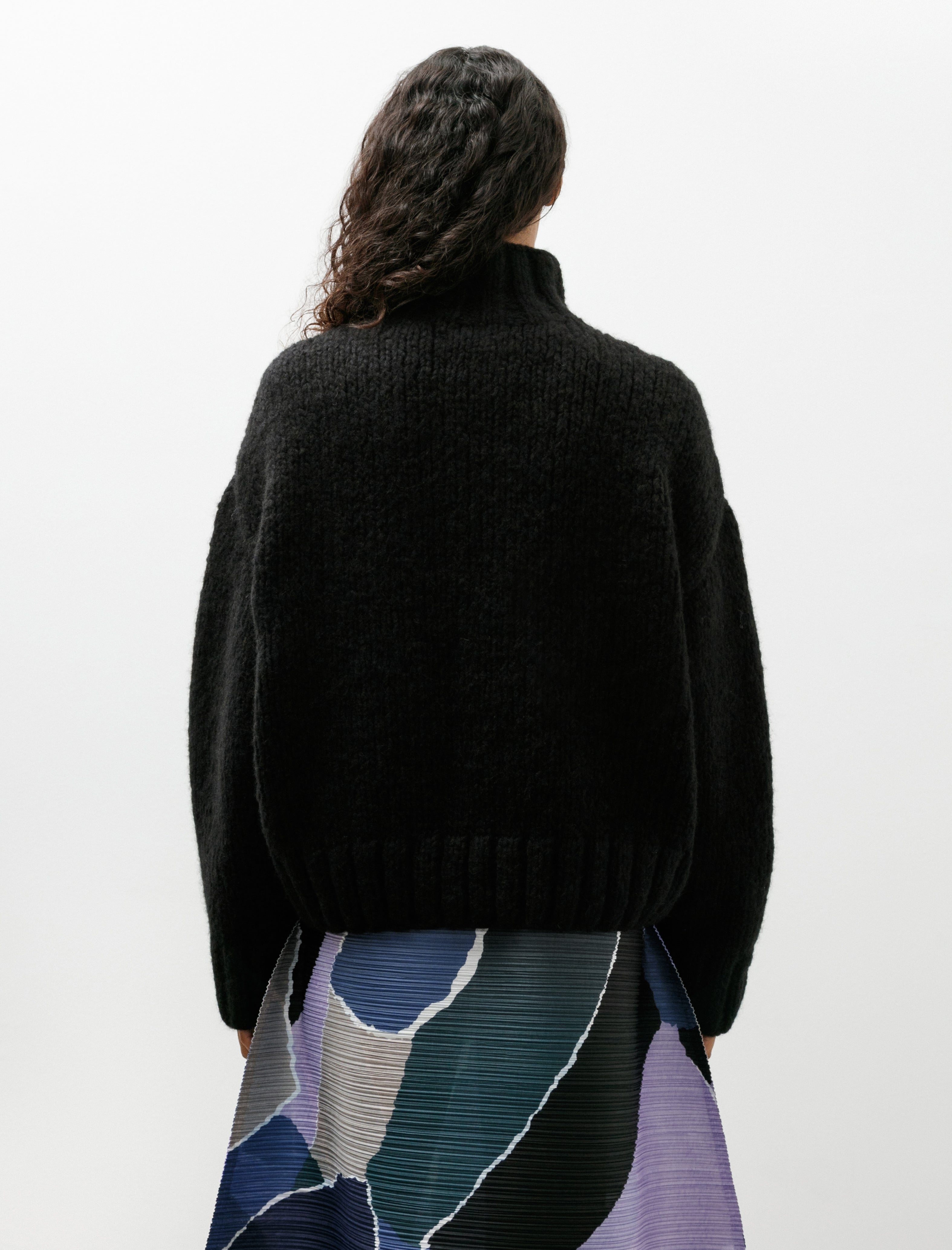 Lauren Manoogian Handknit Mockneck Black