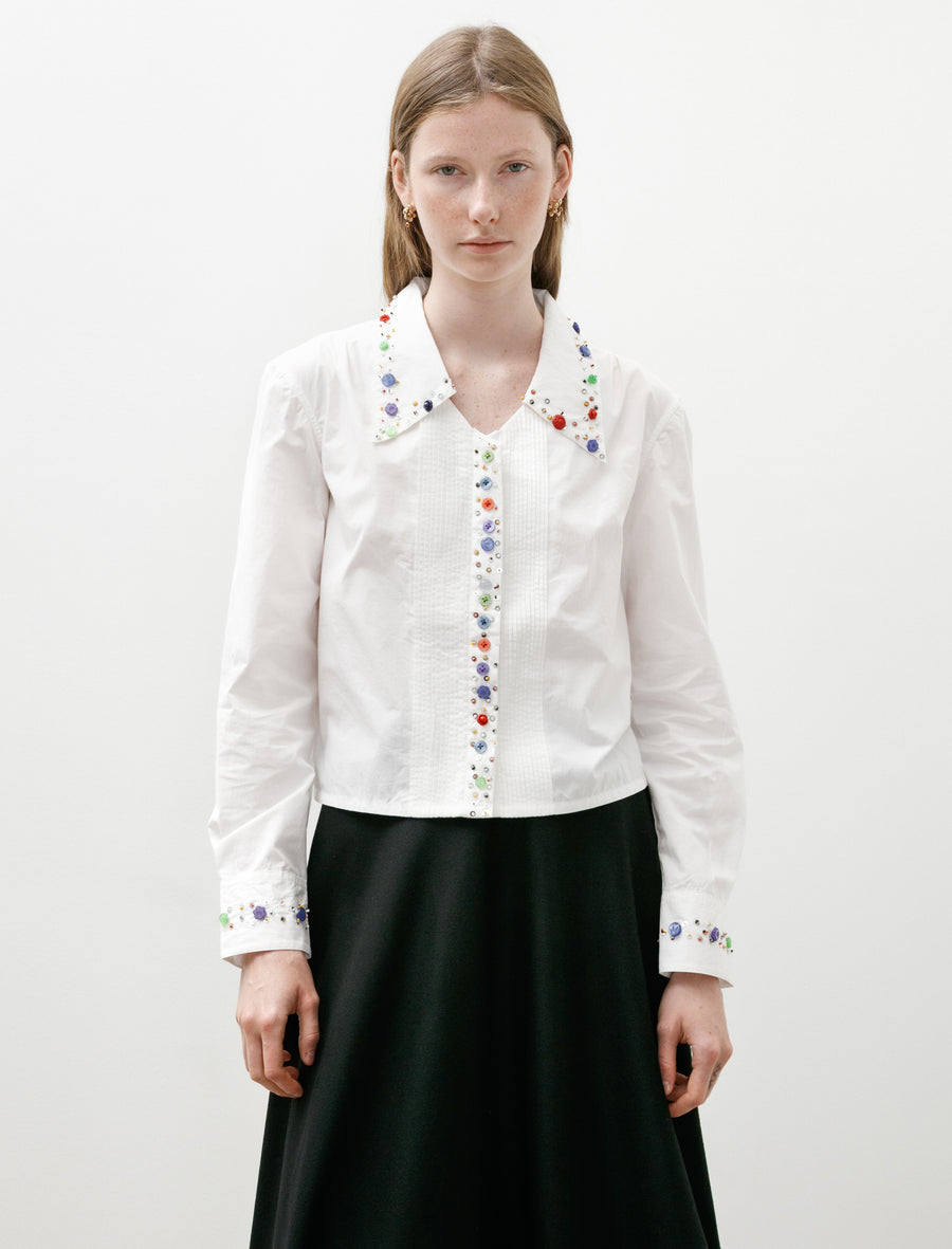 Button Jar Blouse White - Image 1