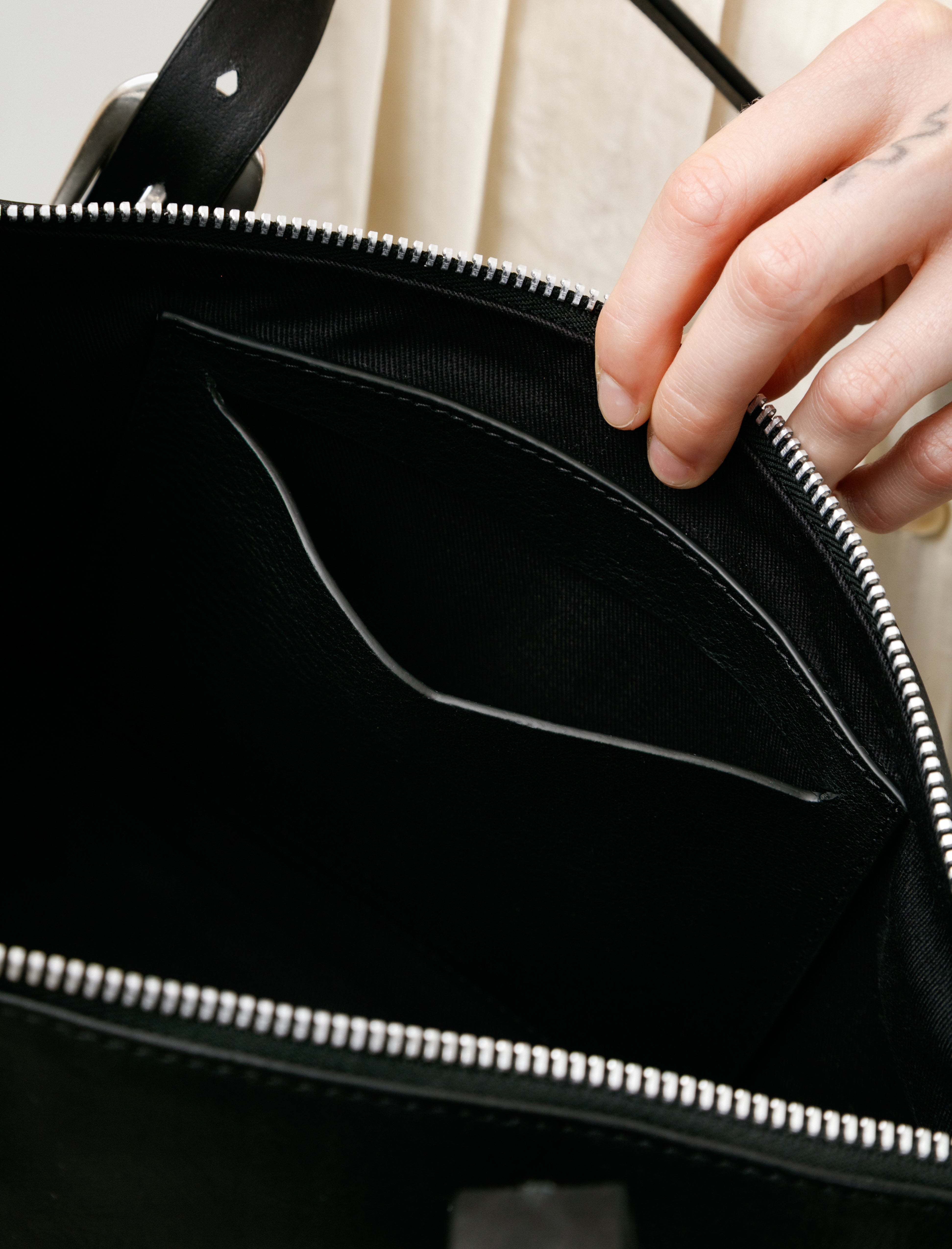 Our Legacy 2cm Belt Shoulder Bag Tire Black Forever Cowhide